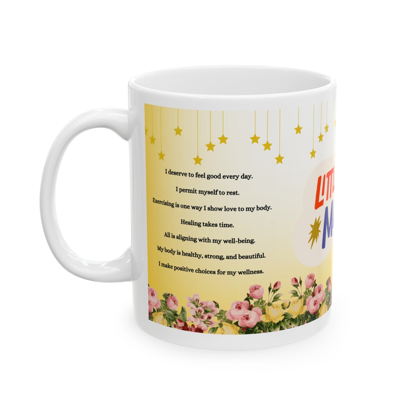 Daily Affirmation Coffee Mug, Positive Affirmations and Inspirational Quotes, Mom Mug Gift, Self Care Mug