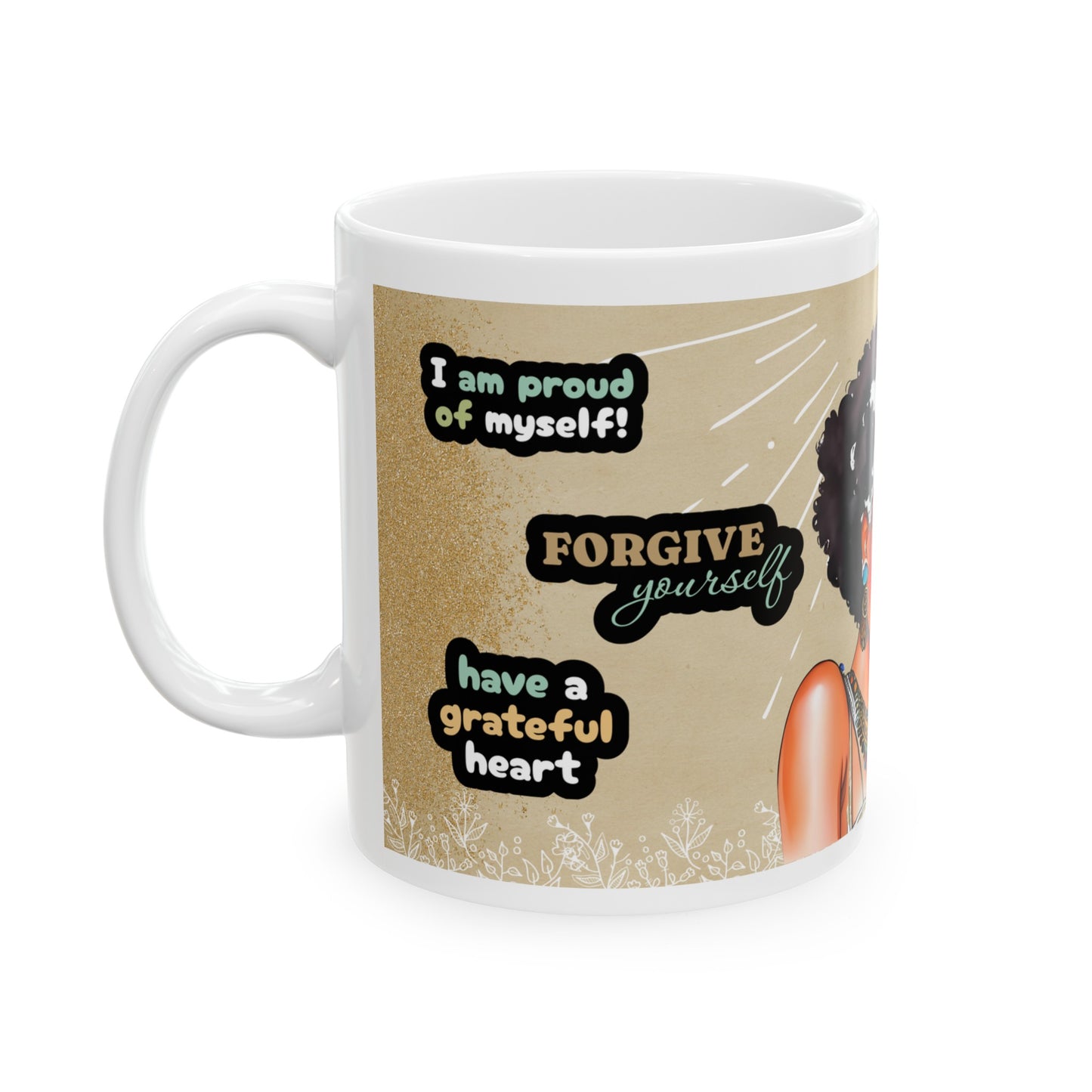 Daily Affirmation Coffee Mug, Positive Affirmations and Inspirational Quotes, Mom Mug Gift, Self Care Mug