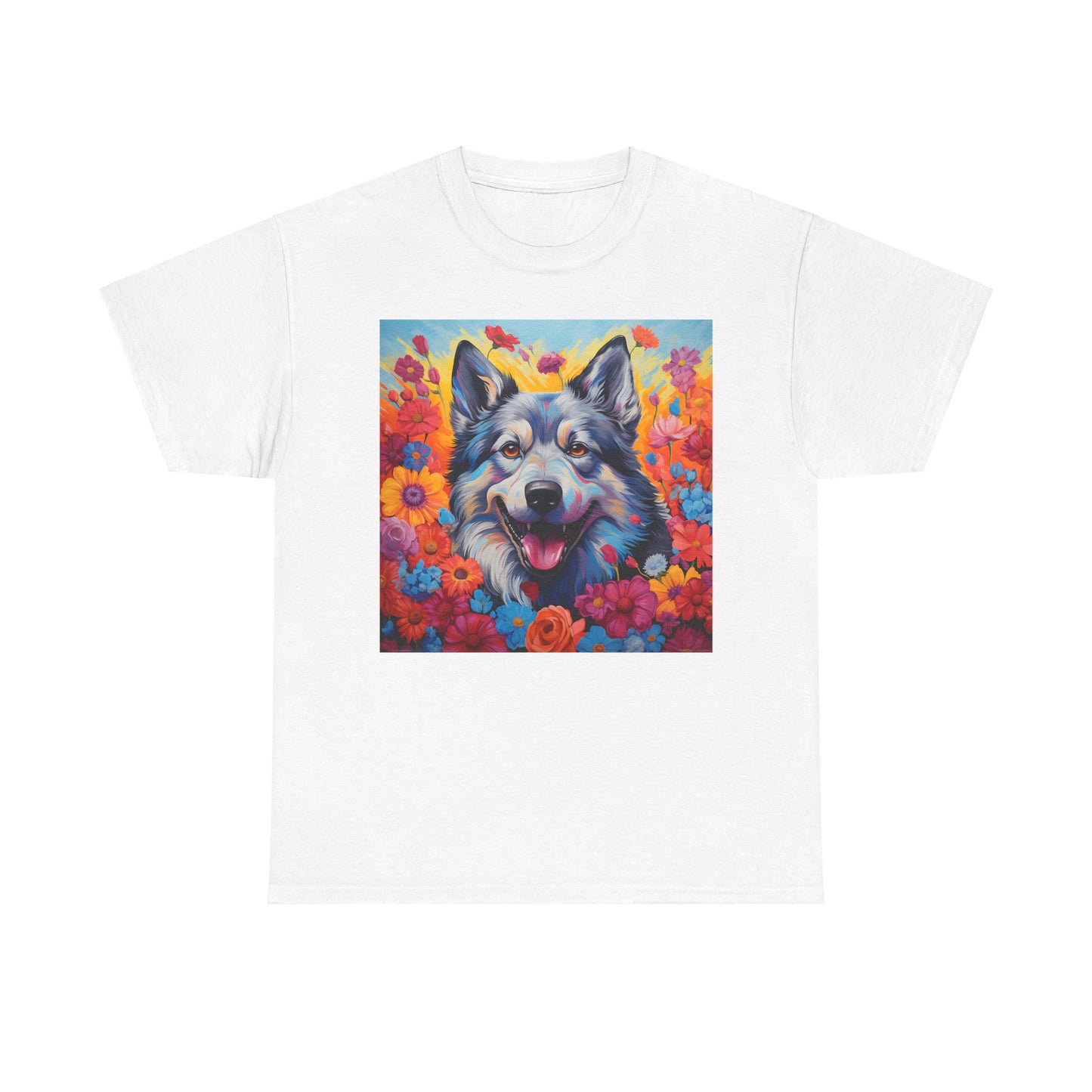 Floral Dog Shirt, Floral Dog Tee, Flower Dog Shirt, Animal Lover Tee, Dog Lover Gift Tee, Cute Dog, Floral Dog Birthday Shirt, Floral Dog