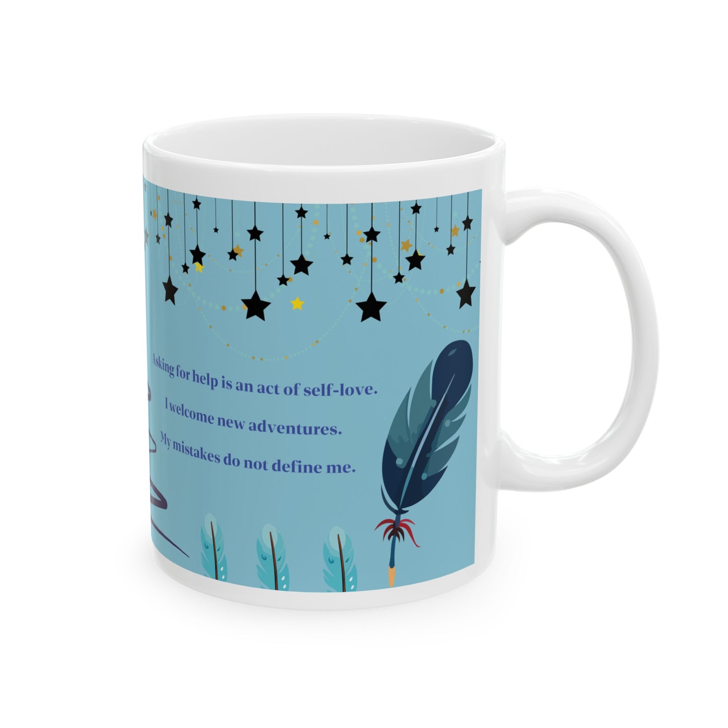 Daily Affirmation Coffee Mug, Positive Affirmations and Inspirational Quotes, Mom Mug Gift, Self Care Mug