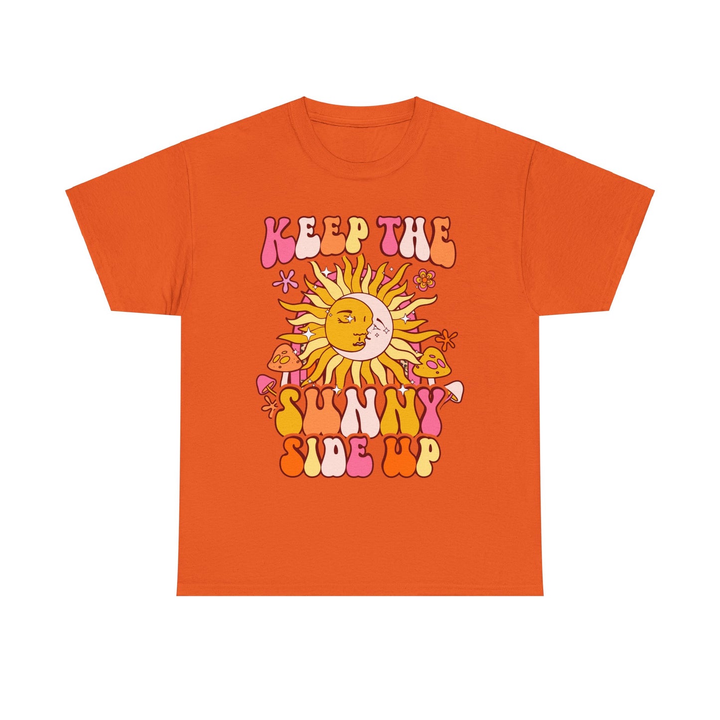 Keep The Sunny Side Up, Inspirational Quote Crewneck, Motivational Gift, Trendy Positivity T-Shirt for Women, Cute Positive Affirmation Tee
