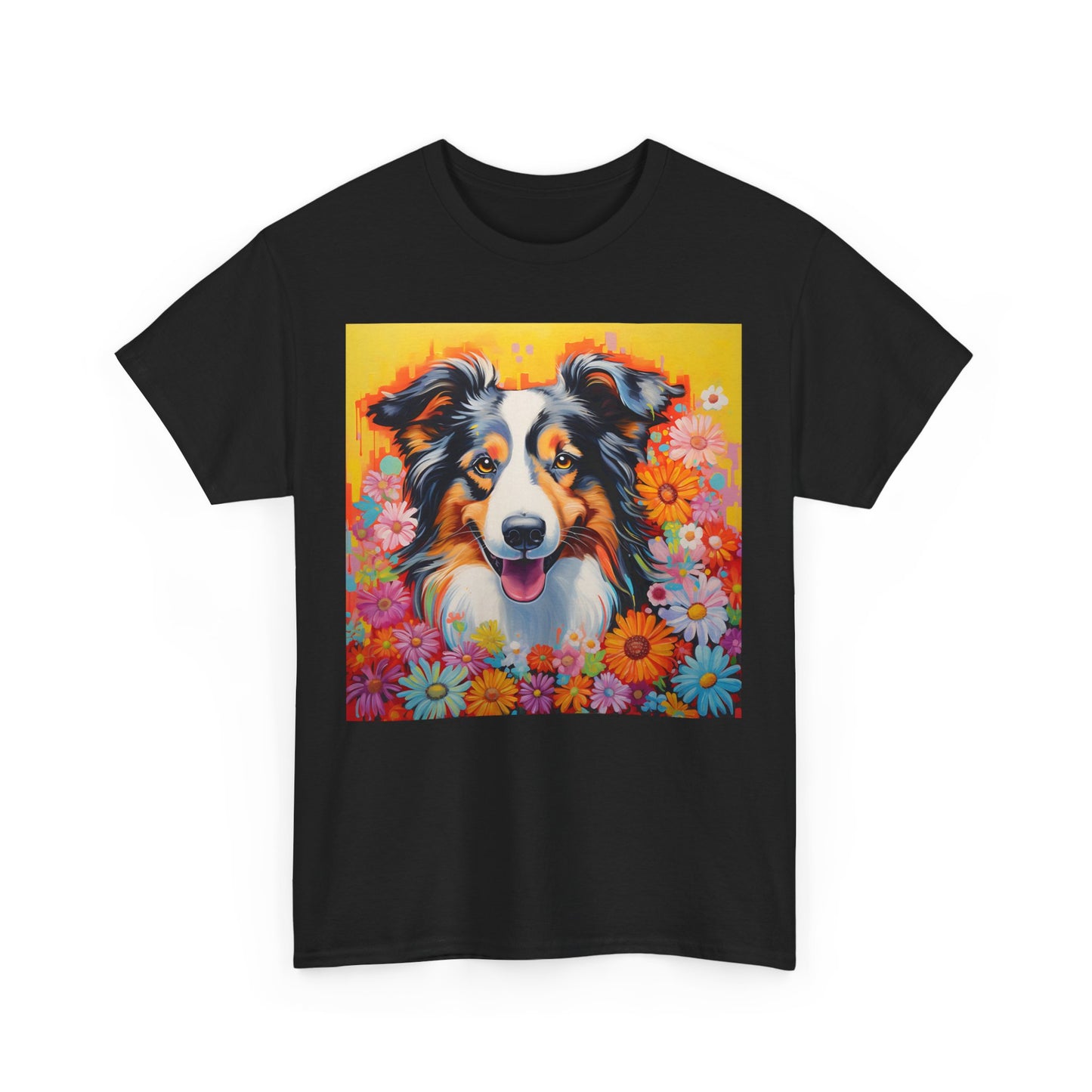 Floral Dog Shirt, Floral Dog Tee, Flower Dog Shirt, Animal Lover Tee, Dog Lover Gift Tee, Cute Dog, Floral Dog Birthday Shirt, Floral Dog