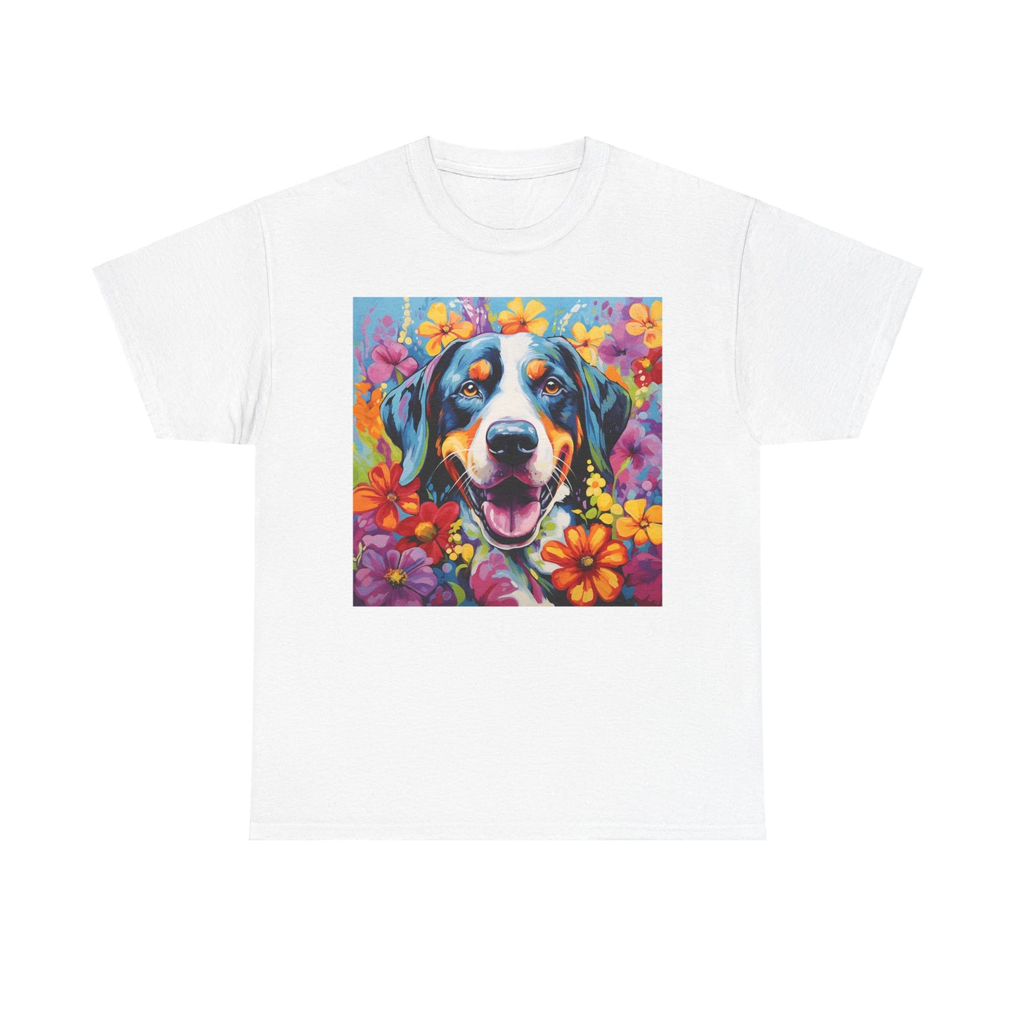 Floral Dog Shirt, Floral Dog Tee, Flower Dog Shirt, Animal Lover Tee, Dog Lover Gift Tee, Cute Dog, Floral Dog Birthday Shirt, Floral Dog
