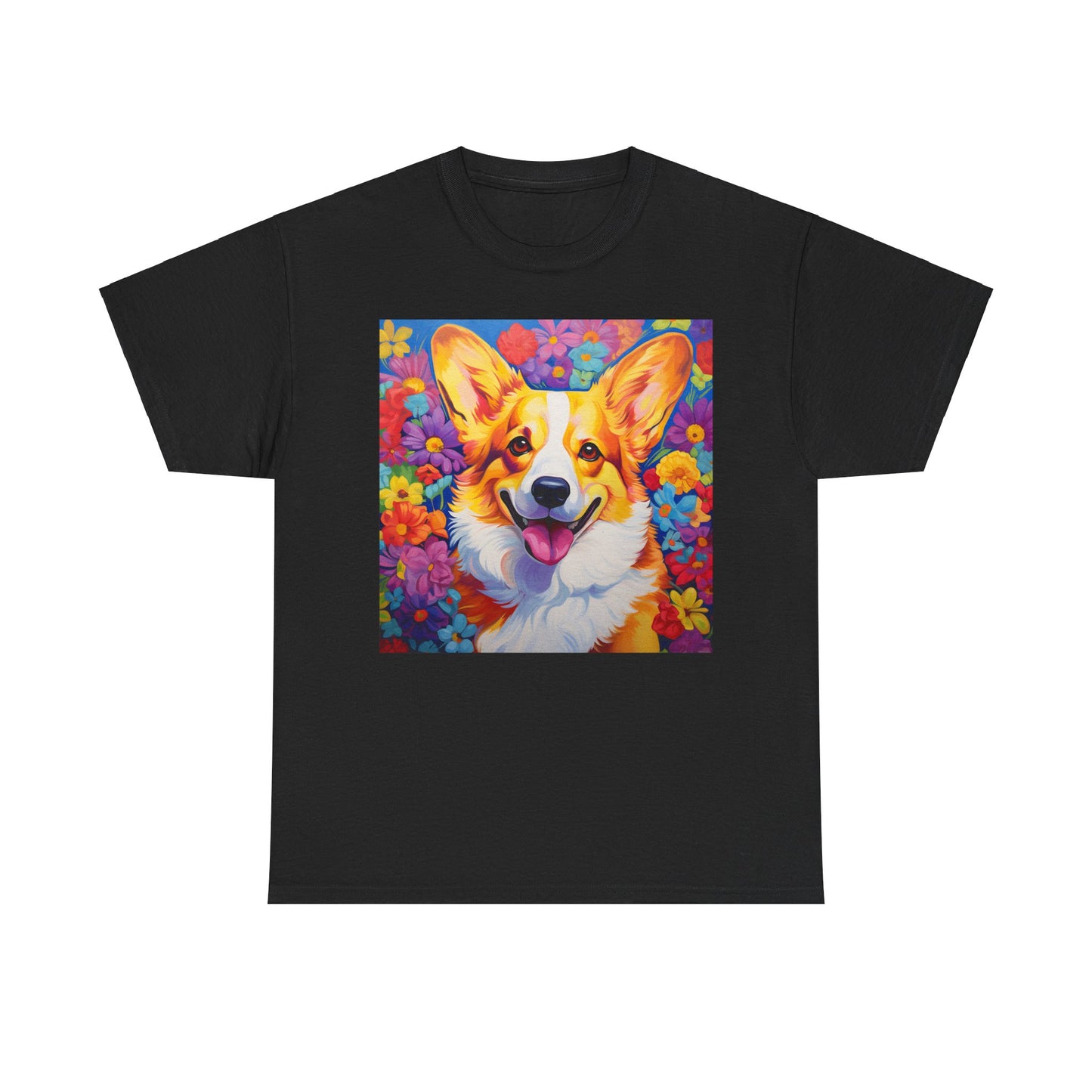 Floral Dog Shirt, Floral Dog Tee, Flower Dog Shirt, Animal Lover Tee, Dog Lover Gift Tee, Cute Dog, Floral Dog Birthday Shirt, Floral Dog
