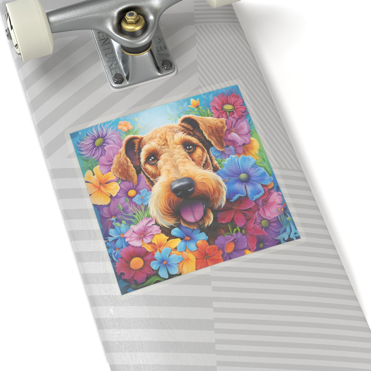 Floral Dog Kiss Cut Sticker