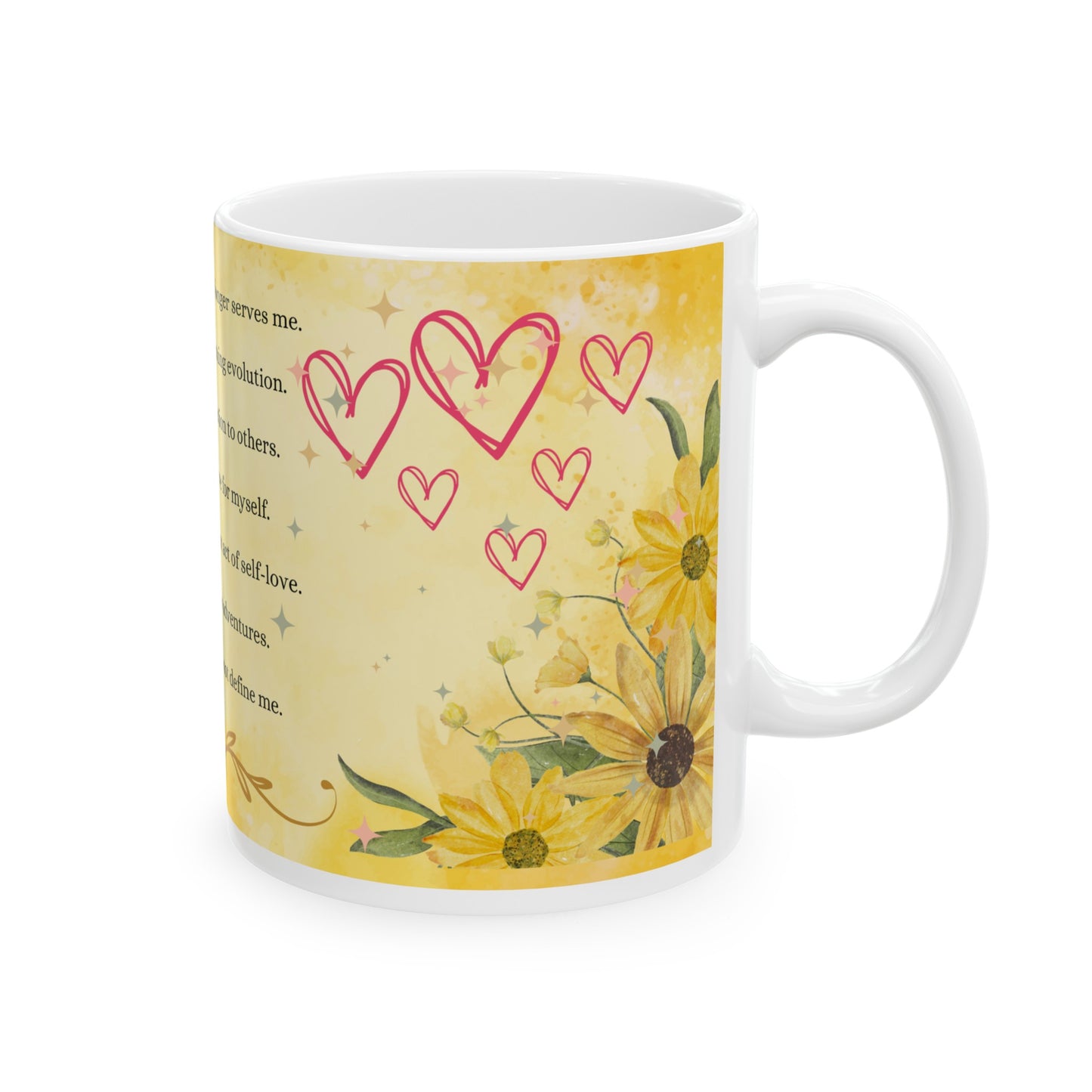 Daily Affirmation Coffee Mug, Positive Affirmations and Inspirational Quotes, Mom Mug Gift, Self Care Mug