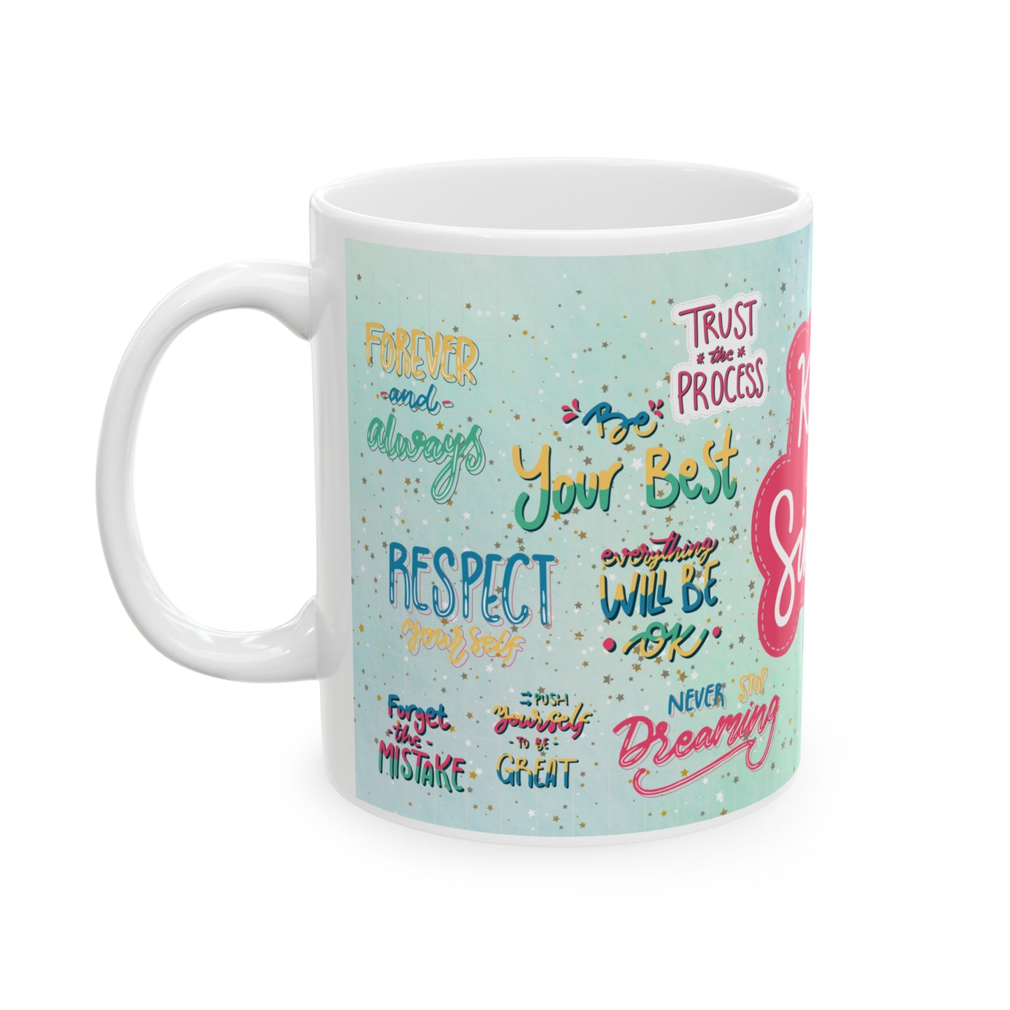 Daily Affirmation Coffee Mug, Positive Affirmations and Inspirational Quotes, Mom Mug Gift, Self Care Mug