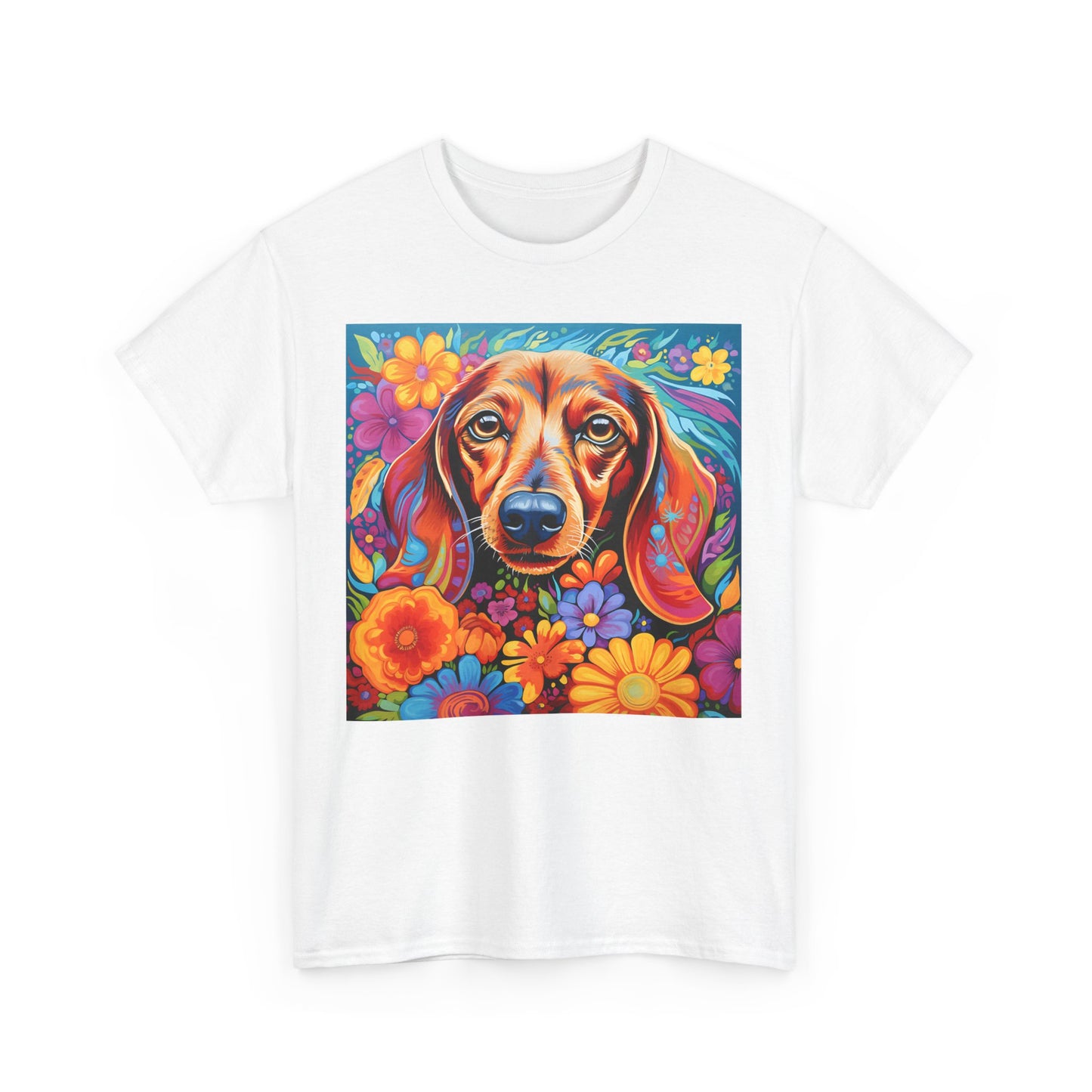 Floral Dog Shirt, Floral Dog Tee, Flower Dog Shirt, Animal Lover Tee, Dog Lover Gift Tee, Cute Dog, Floral Dog Birthday Shirt, Floral Dog