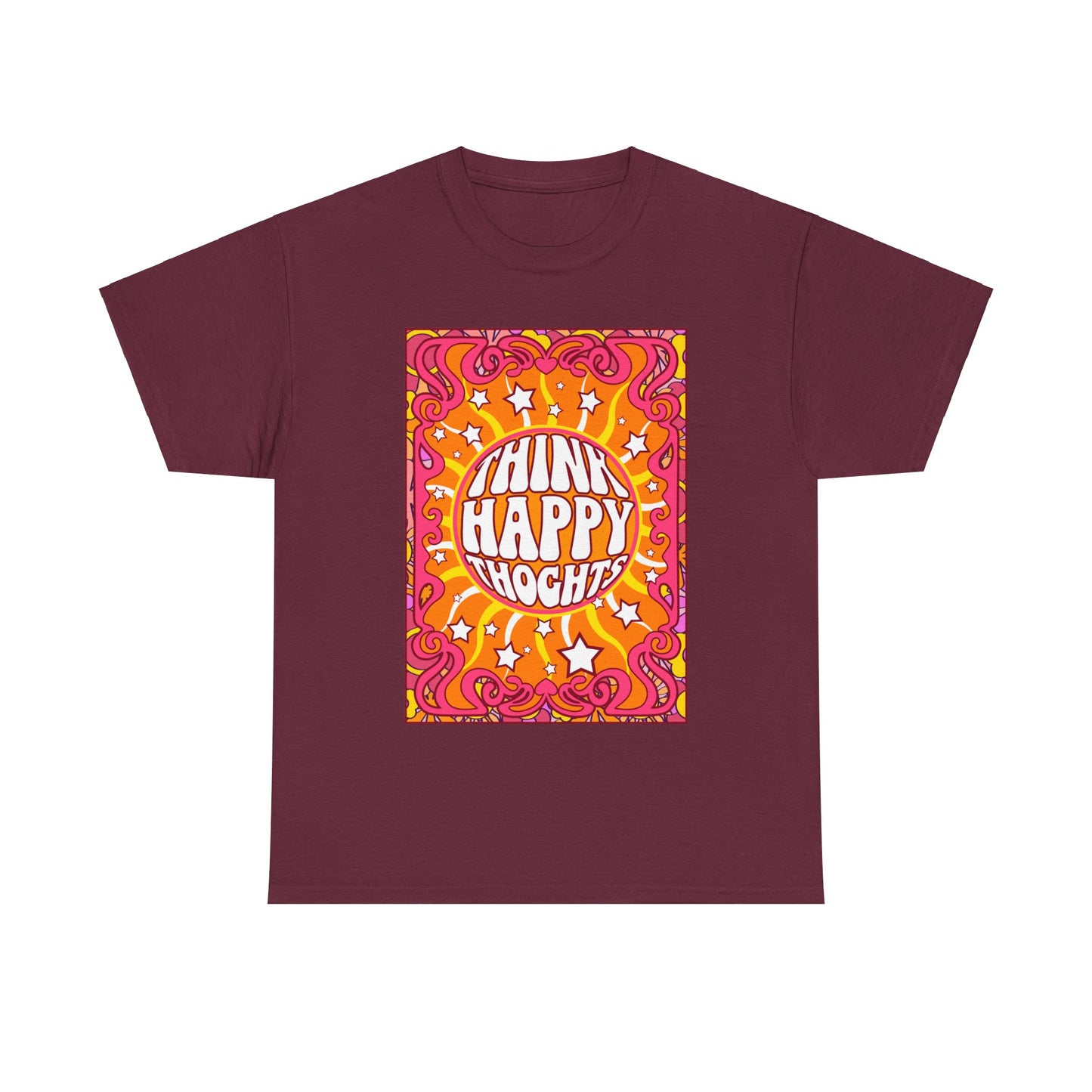 Thnink Happy Thoughts Positive Affirmation Shirt