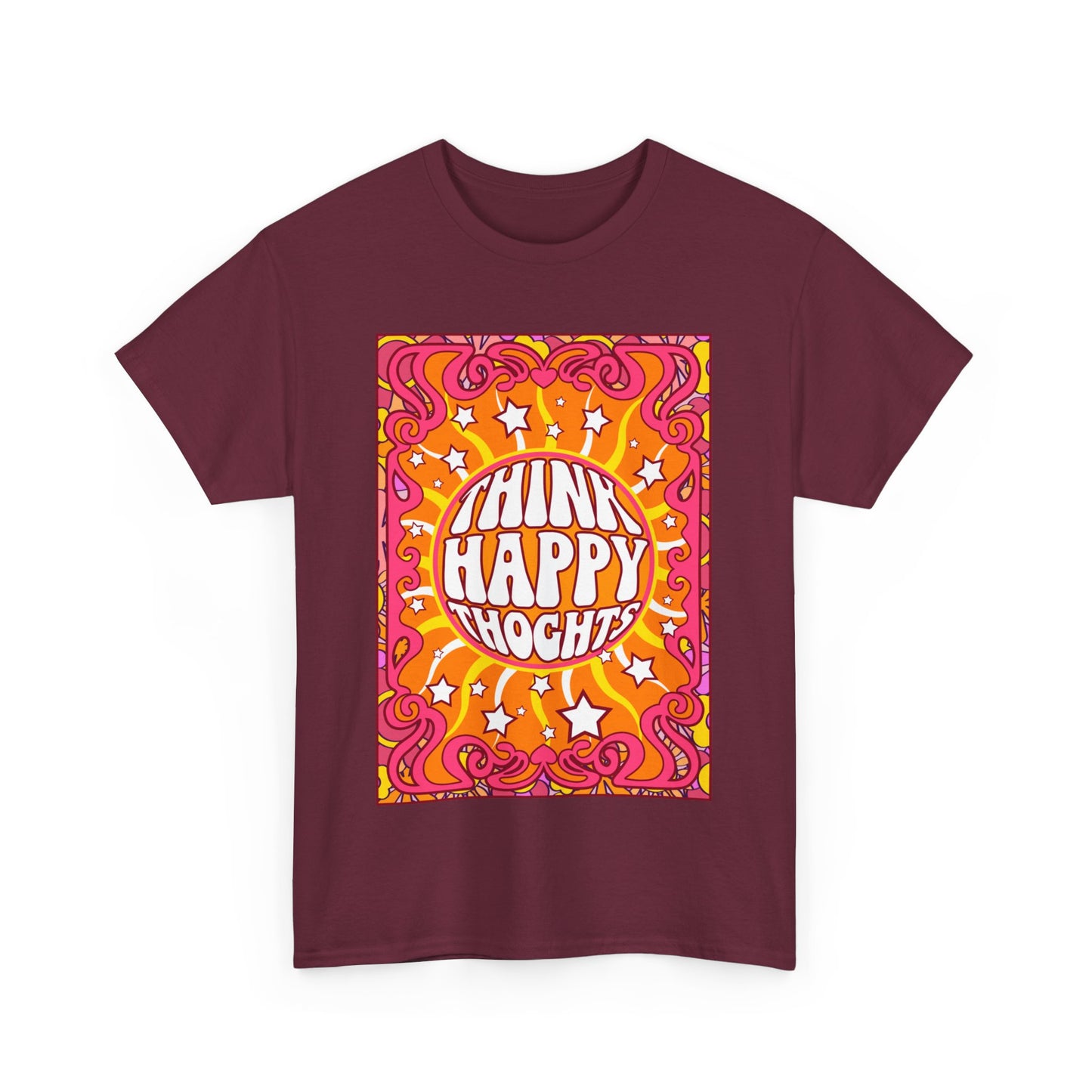 Thnink Happy Thoughts Positive Affirmation Shirt