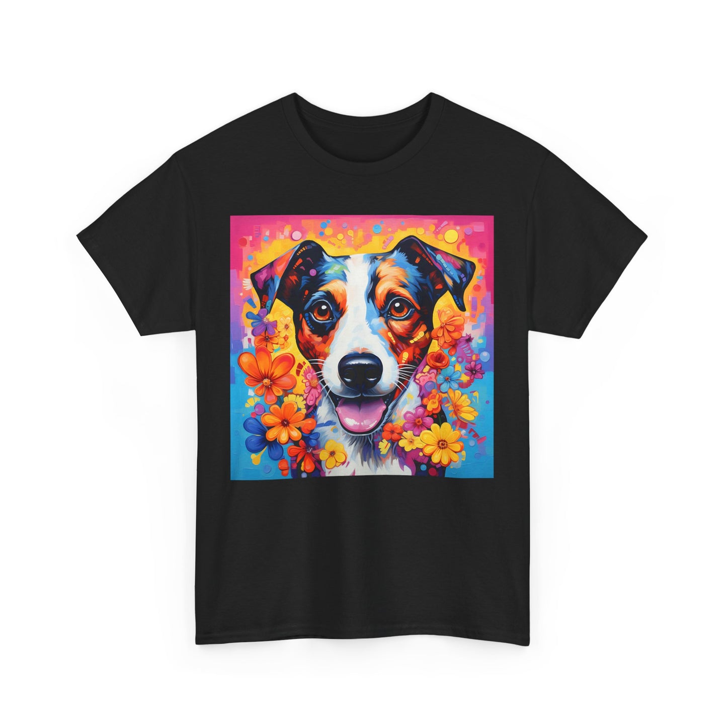 Floral Dog Shirt, Floral Dog Tee, Flower Dog Shirt, Animal Lover Tee, Dog Lover Gift Tee, Cute Dog, Floral Dog Birthday Shirt, Floral Dog