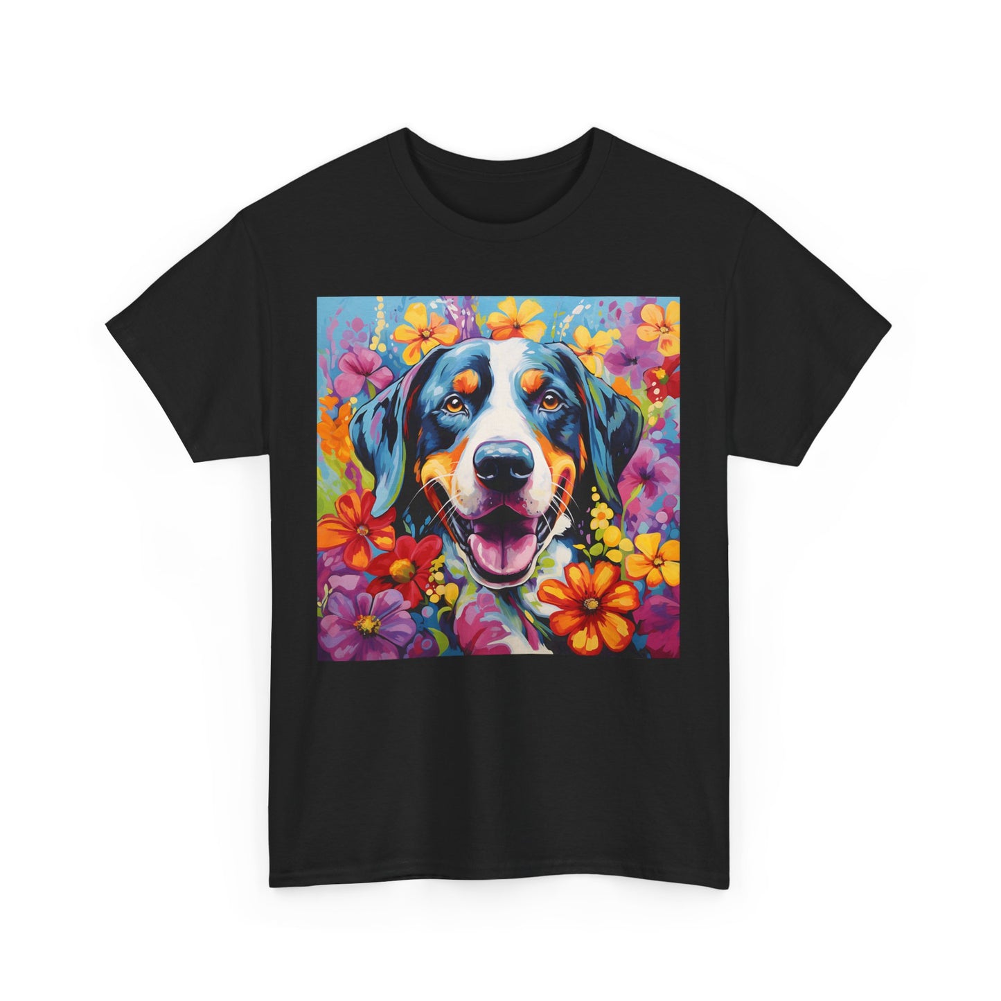 Floral Dog Shirt, Floral Dog Tee, Flower Dog Shirt, Animal Lover Tee, Dog Lover Gift Tee, Cute Dog, Floral Dog Birthday Shirt, Floral Dog