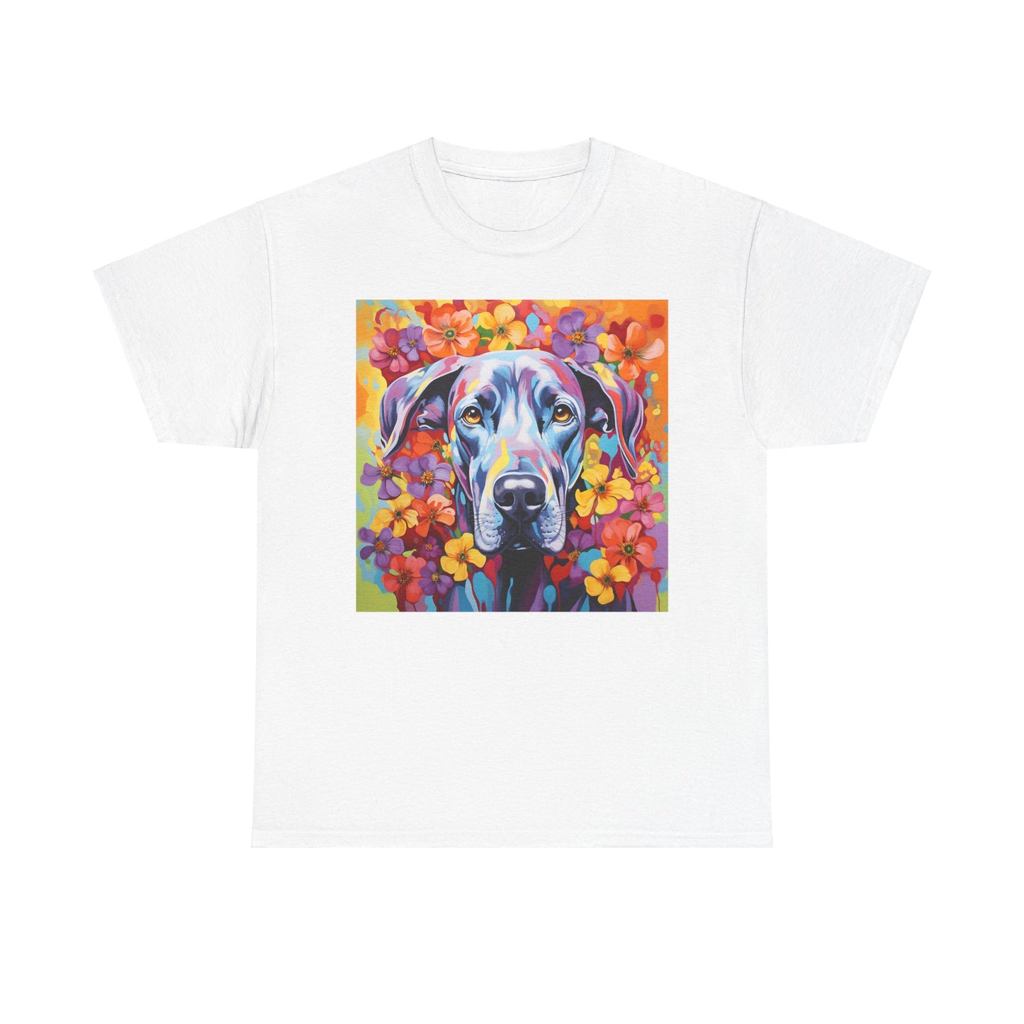 Floral Dog Shirt, Floral Dog Tee, Flower Dog Shirt, Animal Lover Tee, Dog Lover Gift Tee, Cute Dog, Floral Dog Birthday Shirt, Floral Dog