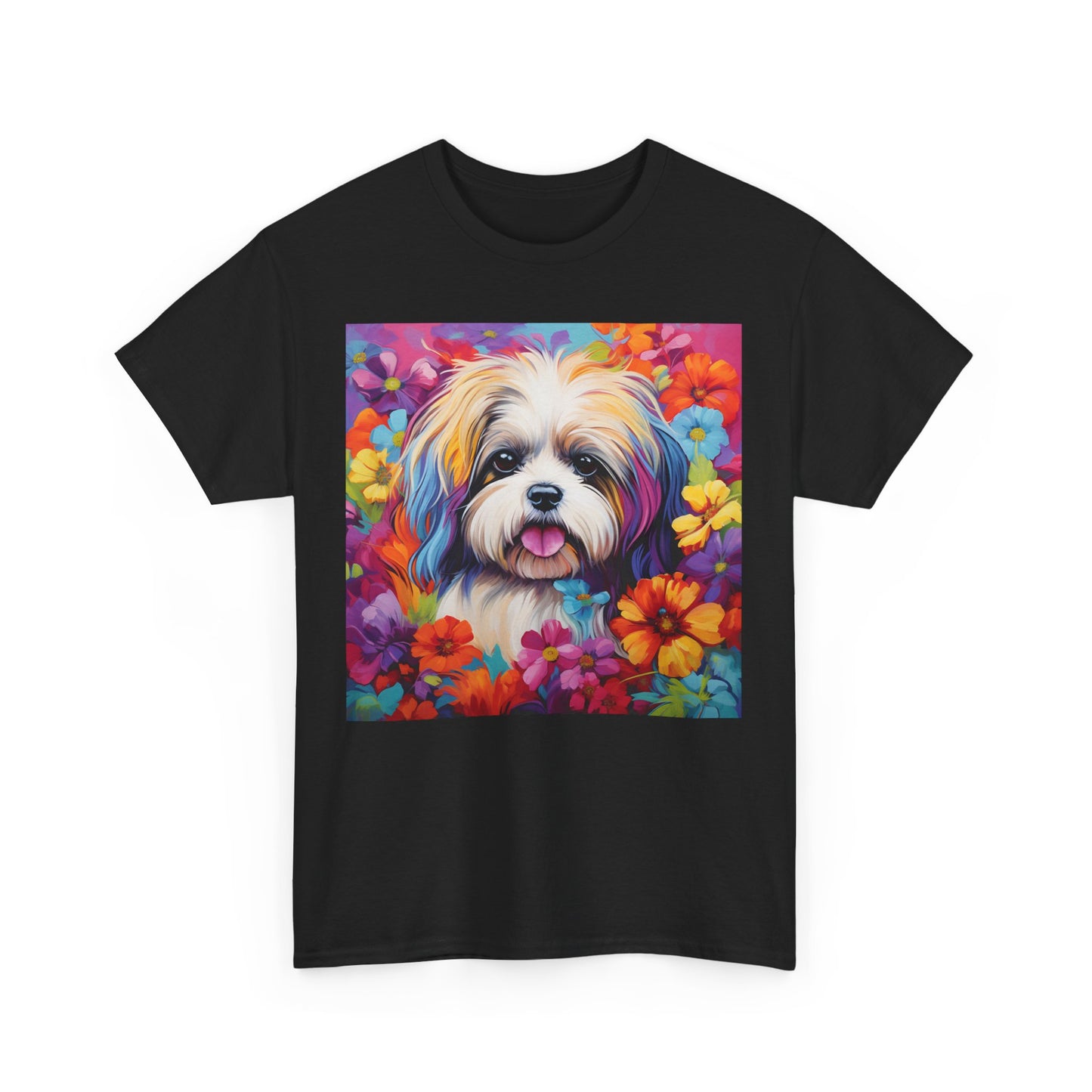 Floral Dog Shirt, Floral Dog Tee, Flower Dog Shirt, Animal Lover Tee, Dog Lover Gift Tee, Cute Dog, Floral Dog Birthday Shirt, Floral Dog