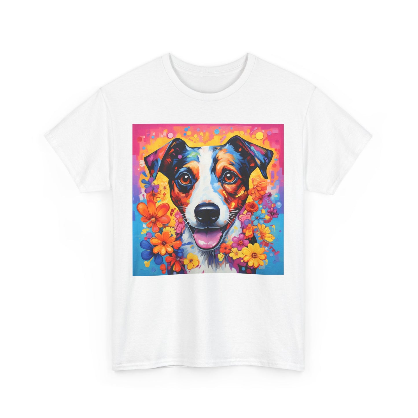 Floral Dog Shirt, Floral Dog Tee, Flower Dog Shirt, Animal Lover Tee, Dog Lover Gift Tee, Cute Dog, Floral Dog Birthday Shirt, Floral Dog