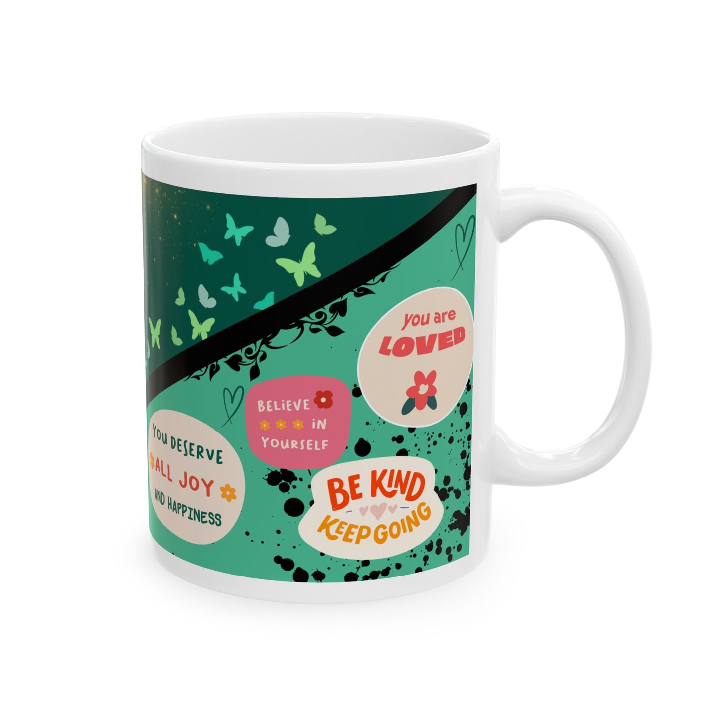 Daily Affirmation Coffee Mug, Positive Affirmations and Inspirational Quotes, Mom Mug Gift, Self Care Mug