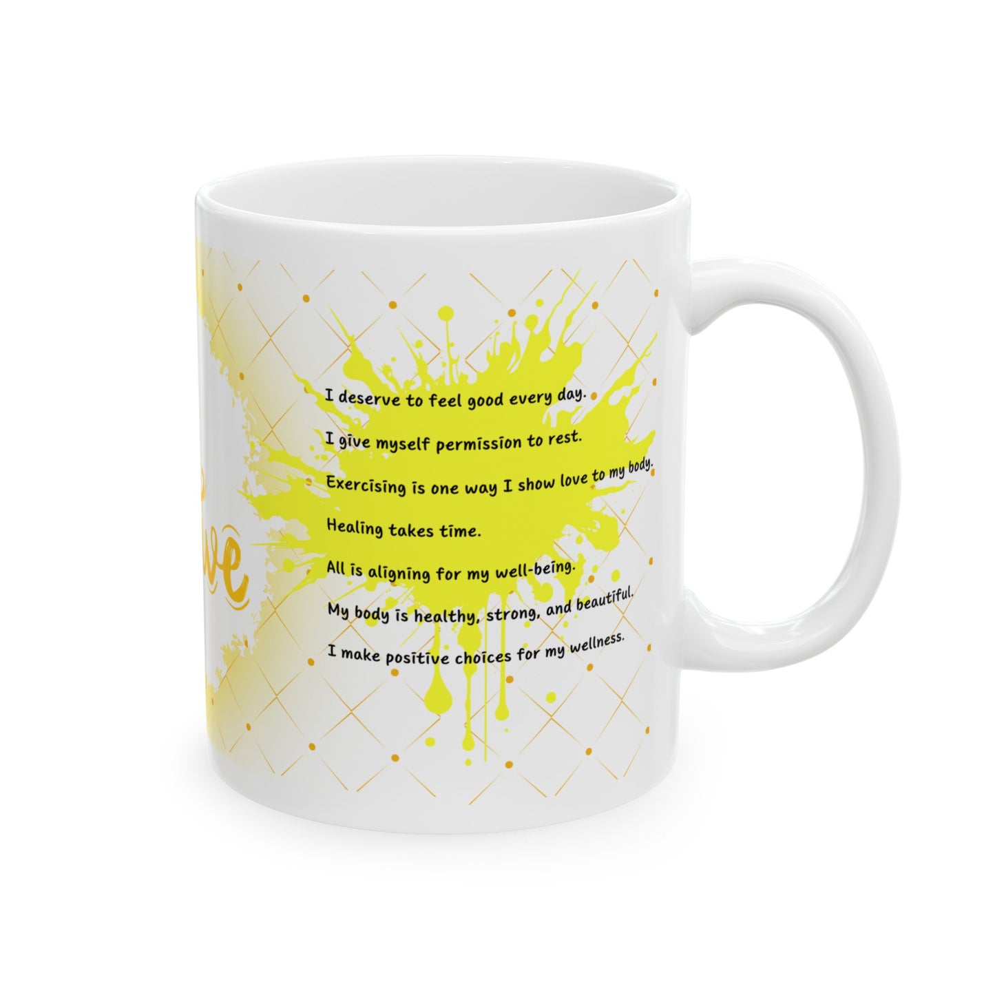 Daily Affirmation Coffee Mug, Positive Affirmations and Inspirational Quotes, Mom Mug Gift, Self Care Mug