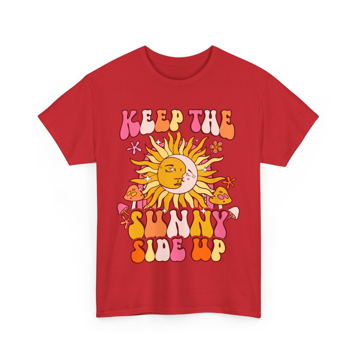 Keep The Sunny Side Up, Inspirational Quote Crewneck, Motivational Gift, Trendy Positivity T-Shirt for Women, Cute Positive Affirmation Tee