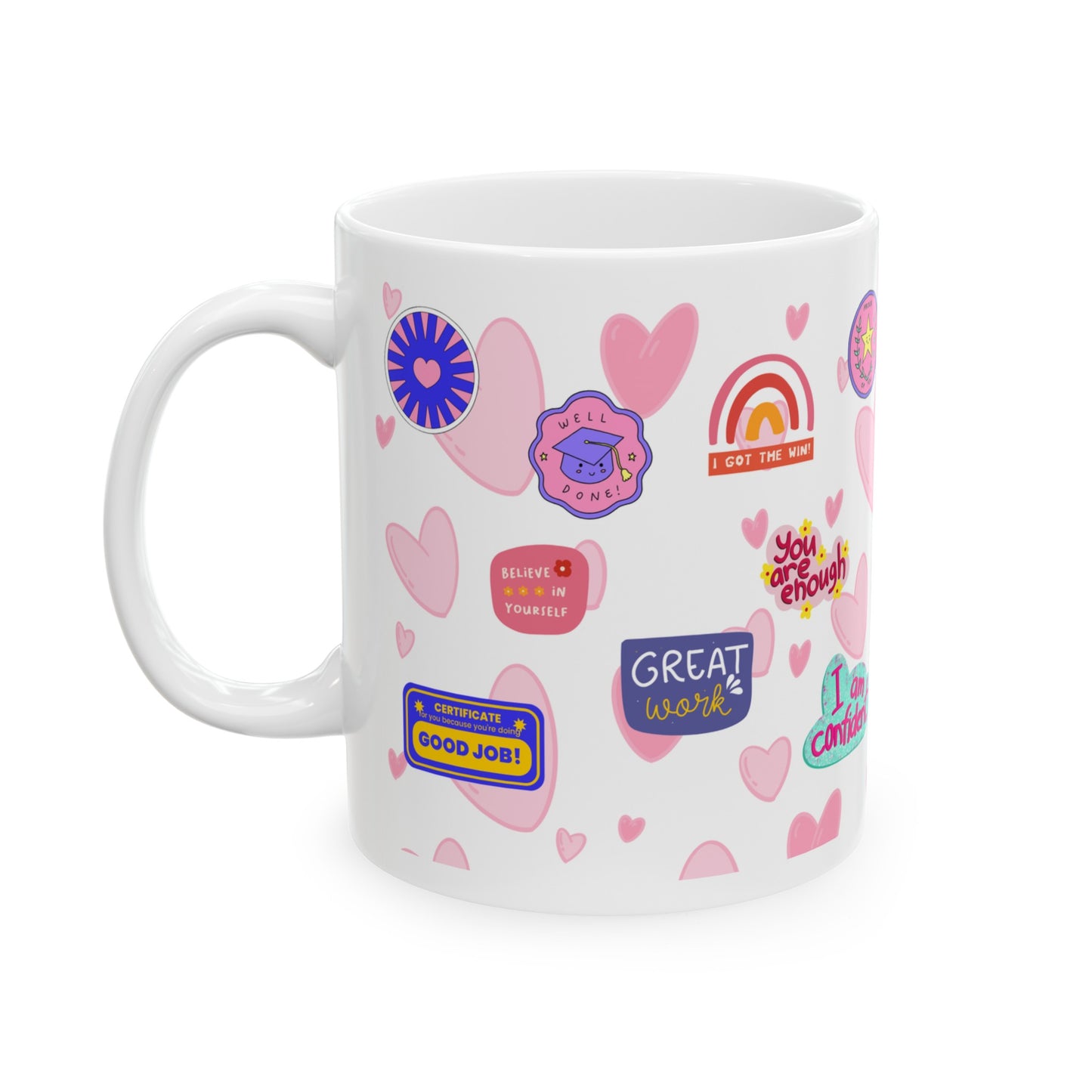 Daily Affirmation Coffee Mug, Positive Affirmations and Inspirational Quotes, Mom Mug Gift, Self Care Mug
