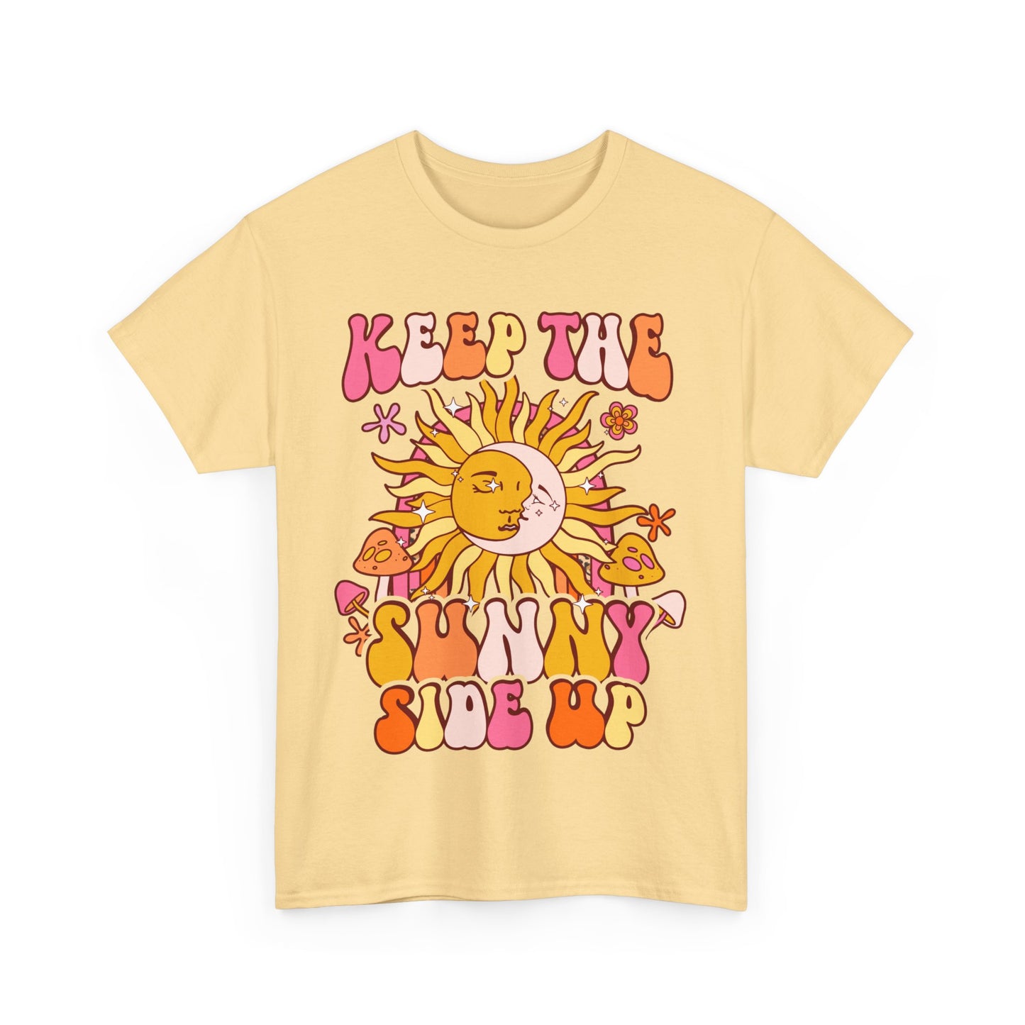 Keep The Sunny Side Up, Inspirational Quote Crewneck, Motivational Gift, Trendy Positivity T-Shirt for Women, Cute Positive Affirmation Tee