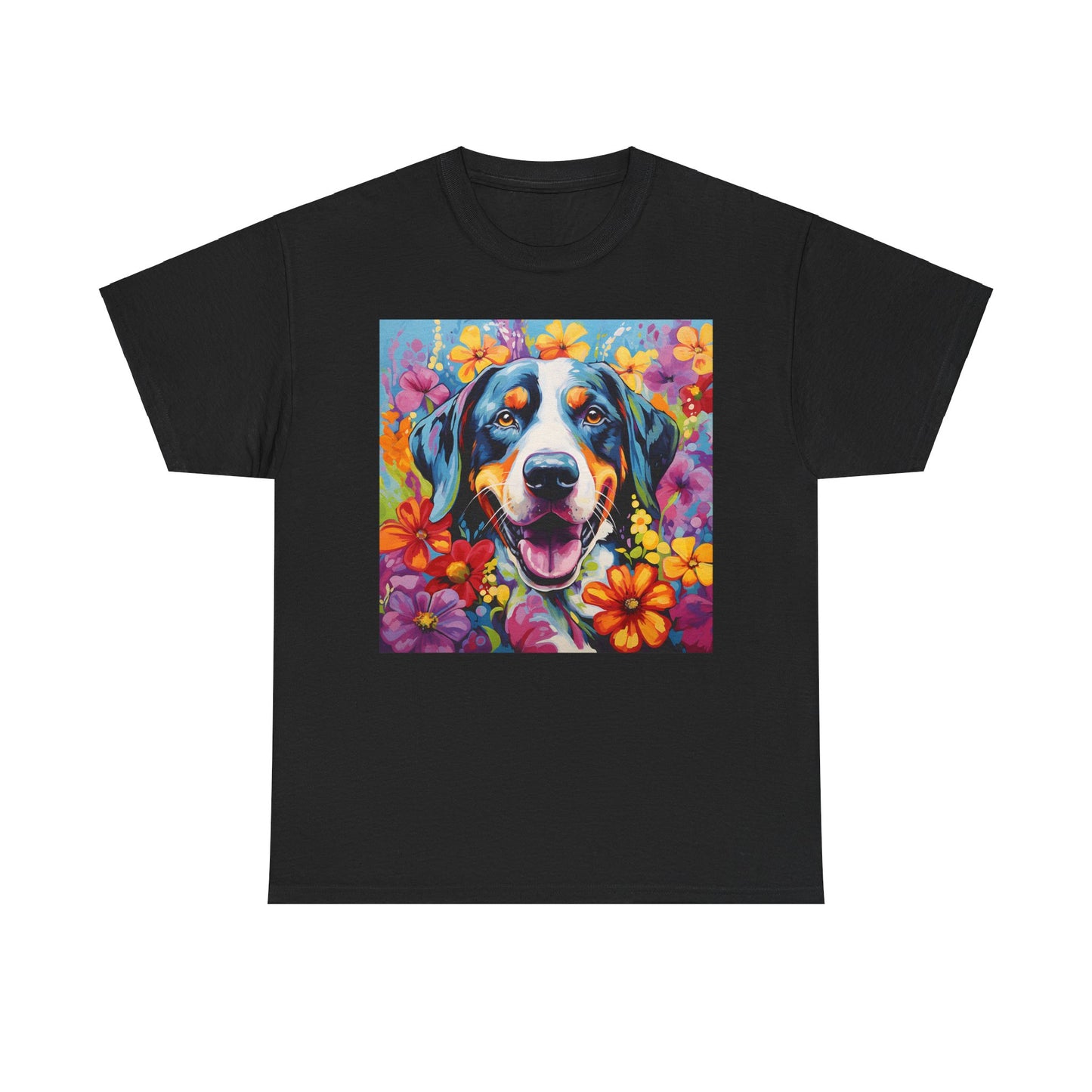 Floral Dog Shirt, Floral Dog Tee, Flower Dog Shirt, Animal Lover Tee, Dog Lover Gift Tee, Cute Dog, Floral Dog Birthday Shirt, Floral Dog