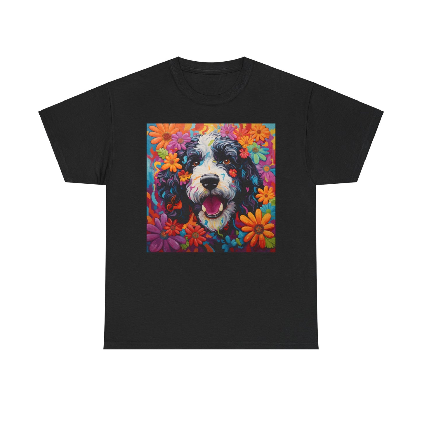 Floral Dog Shirt, Floral Dog Tee, Flower Dog Shirt, Animal Lover Tee, Dog Lover Gift Tee, Cute Dog, Floral Dog Birthday Shirt, Floral Dog