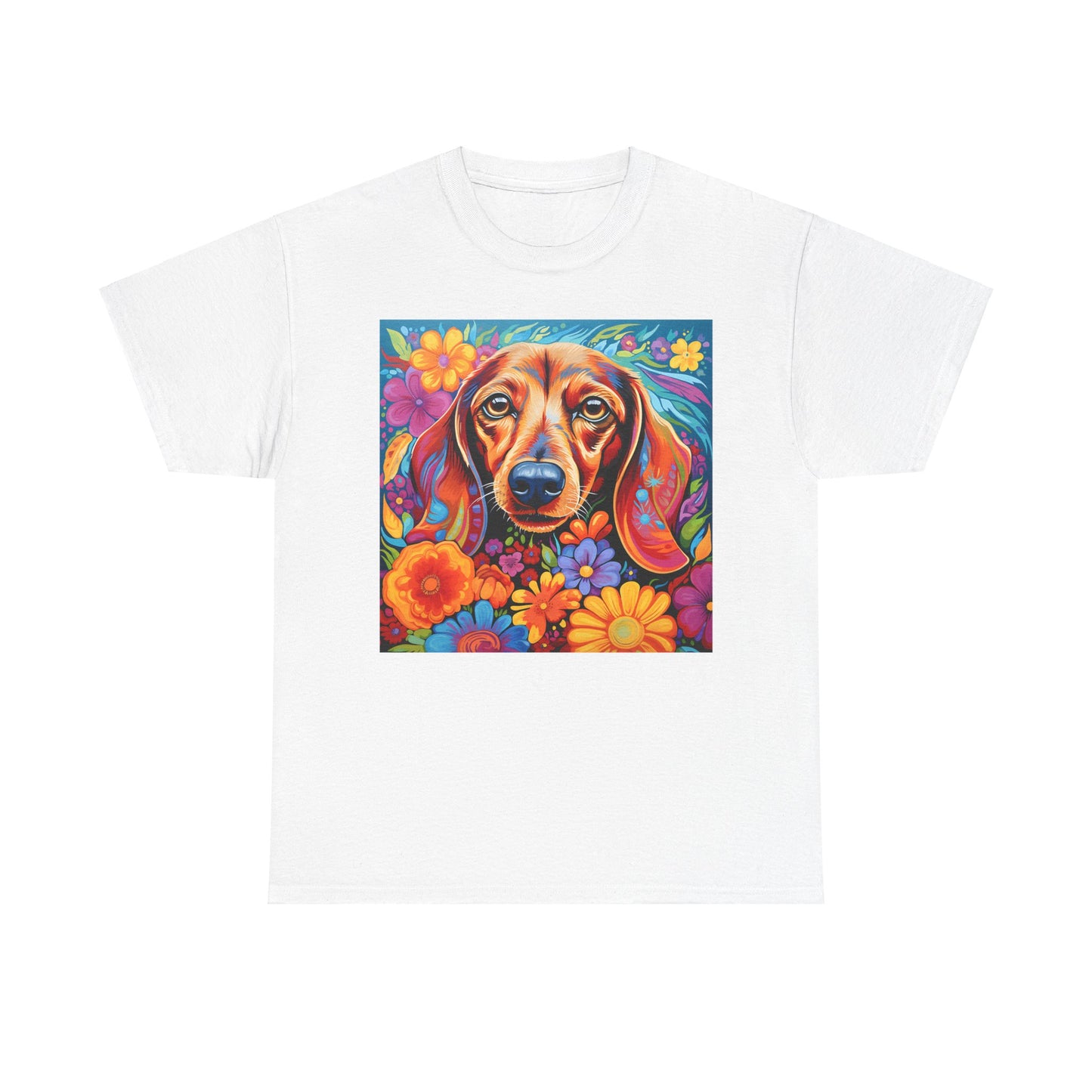 Floral Dog Shirt, Floral Dog Tee, Flower Dog Shirt, Animal Lover Tee, Dog Lover Gift Tee, Cute Dog, Floral Dog Birthday Shirt, Floral Dog