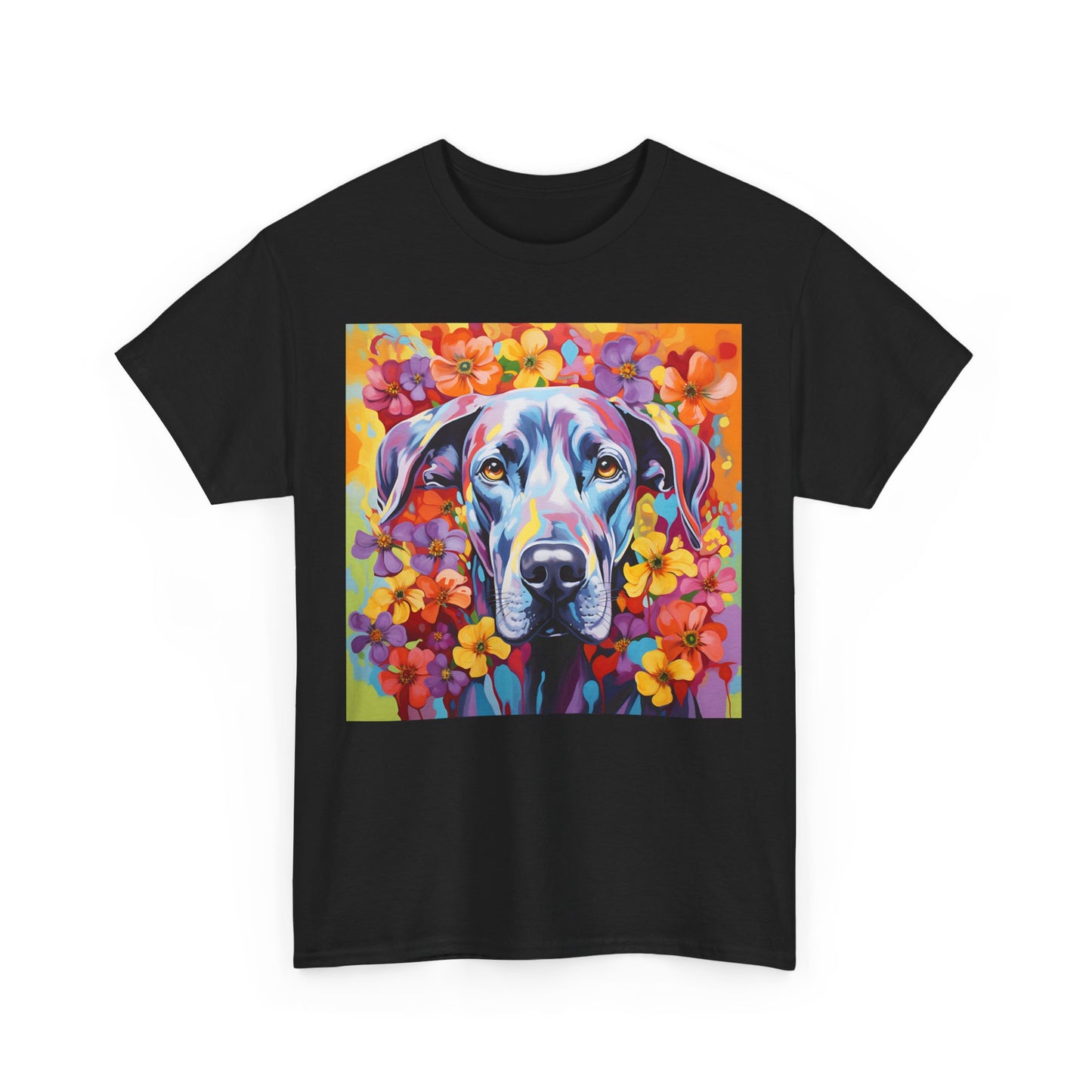 Floral Dog Shirt, Floral Dog Tee, Flower Dog Shirt, Animal Lover Tee, Dog Lover Gift Tee, Cute Dog, Floral Dog Birthday Shirt, Floral Dog