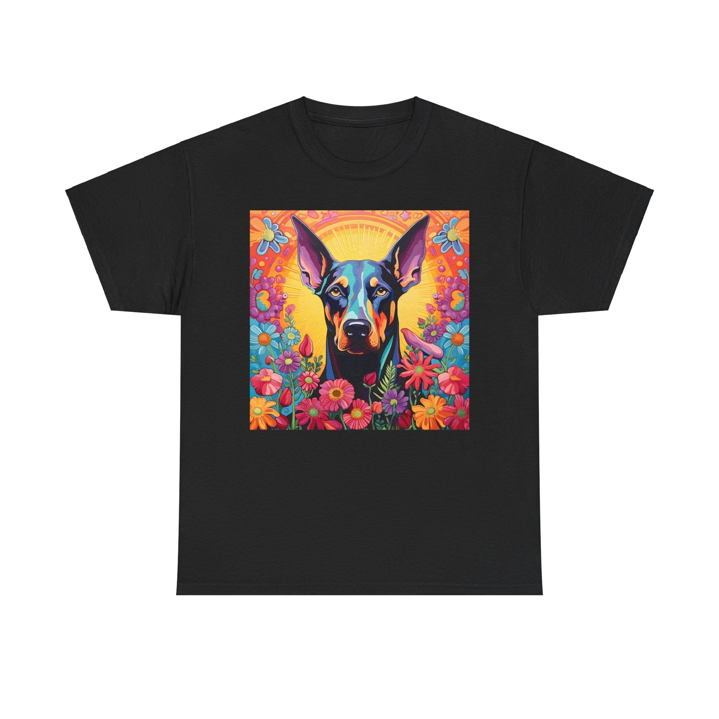 Floral Dog Shirt, Floral Dog Tee, Flower Dog Shirt, Animal Lover Tee, Dog Lover Gift Tee, Cute Dog, Floral Dog Birthday Shirt, Floral Dog