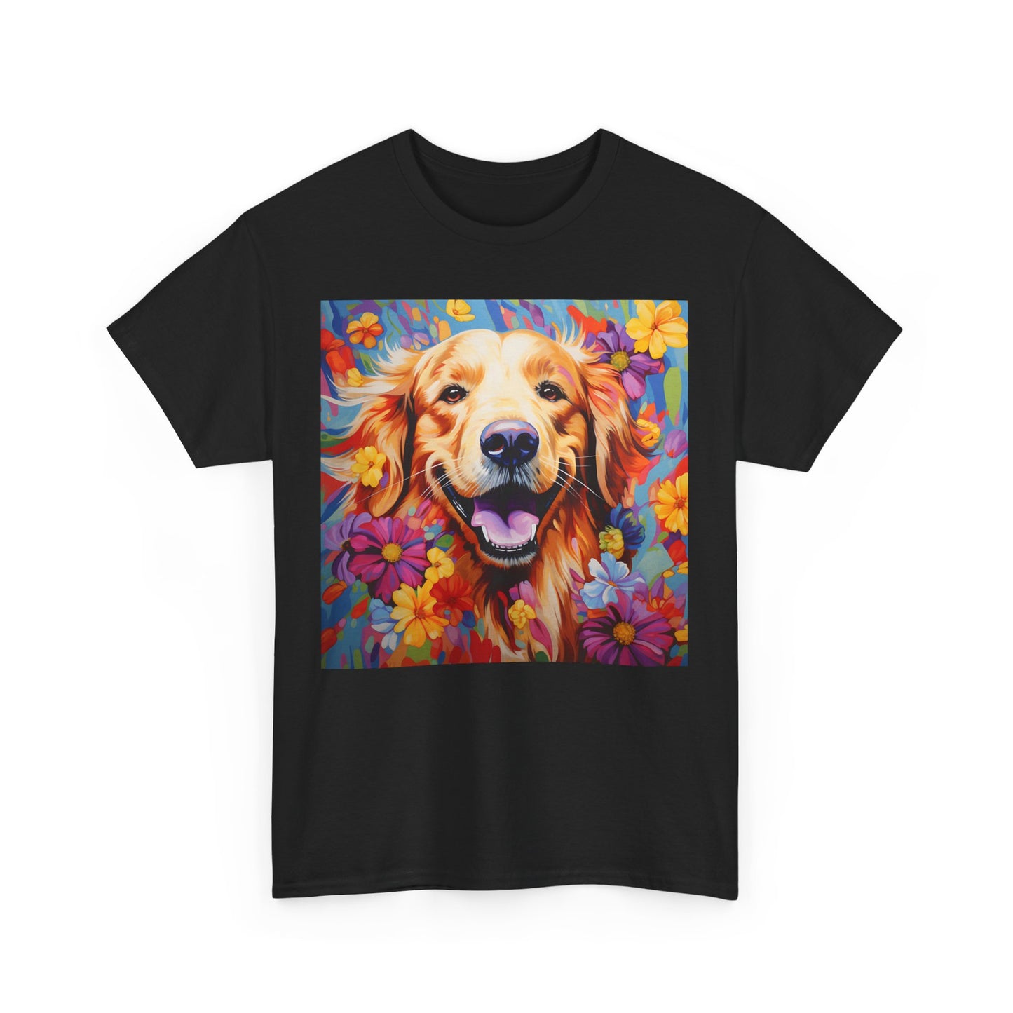 Floral Dog Shirt, Floral Dog Tee, Flower Dog Shirt, Animal Lover Tee, Dog Lover Gift Tee, Cute Dog, Floral Dog Birthday Shirt, Floral Dog