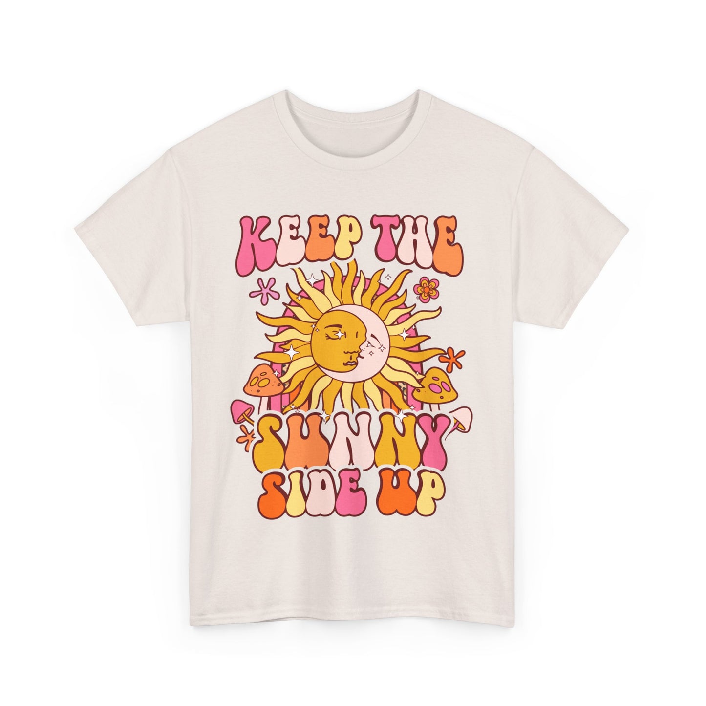 Keep The Sunny Side Up, Inspirational Quote Crewneck, Motivational Gift, Trendy Positivity T-Shirt for Women, Cute Positive Affirmation Tee