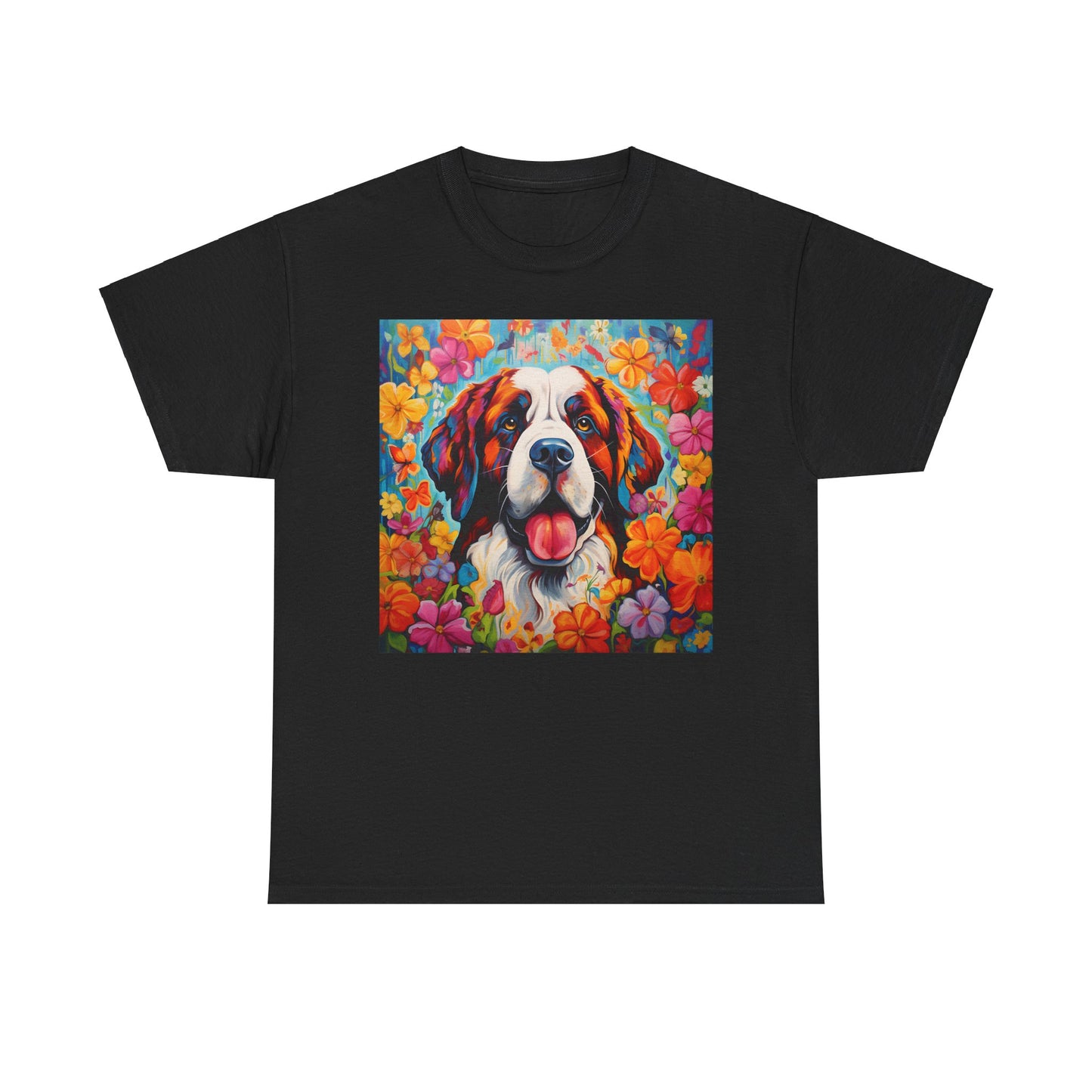 Floral Dog Shirt, Floral Dog Tee, Flower Dog Shirt, Animal Lover Tee, Dog Lover Gift Tee, Cute Dog, Floral Dog Birthday Shirt, Floral Dog
