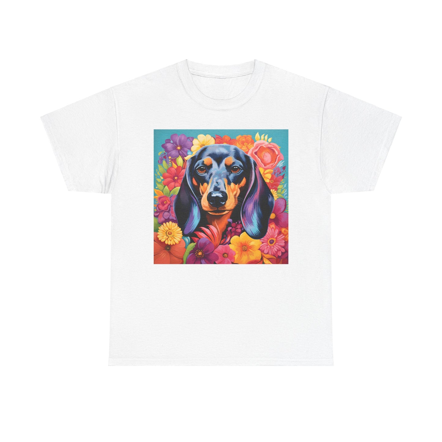 Floral Dog Shirt, Floral Dog Tee, Flower Dog Shirt, Animal Lover Tee, Dog Lover Gift Tee, Cute Dog, Floral Dog Birthday Shirt, Floral Dog