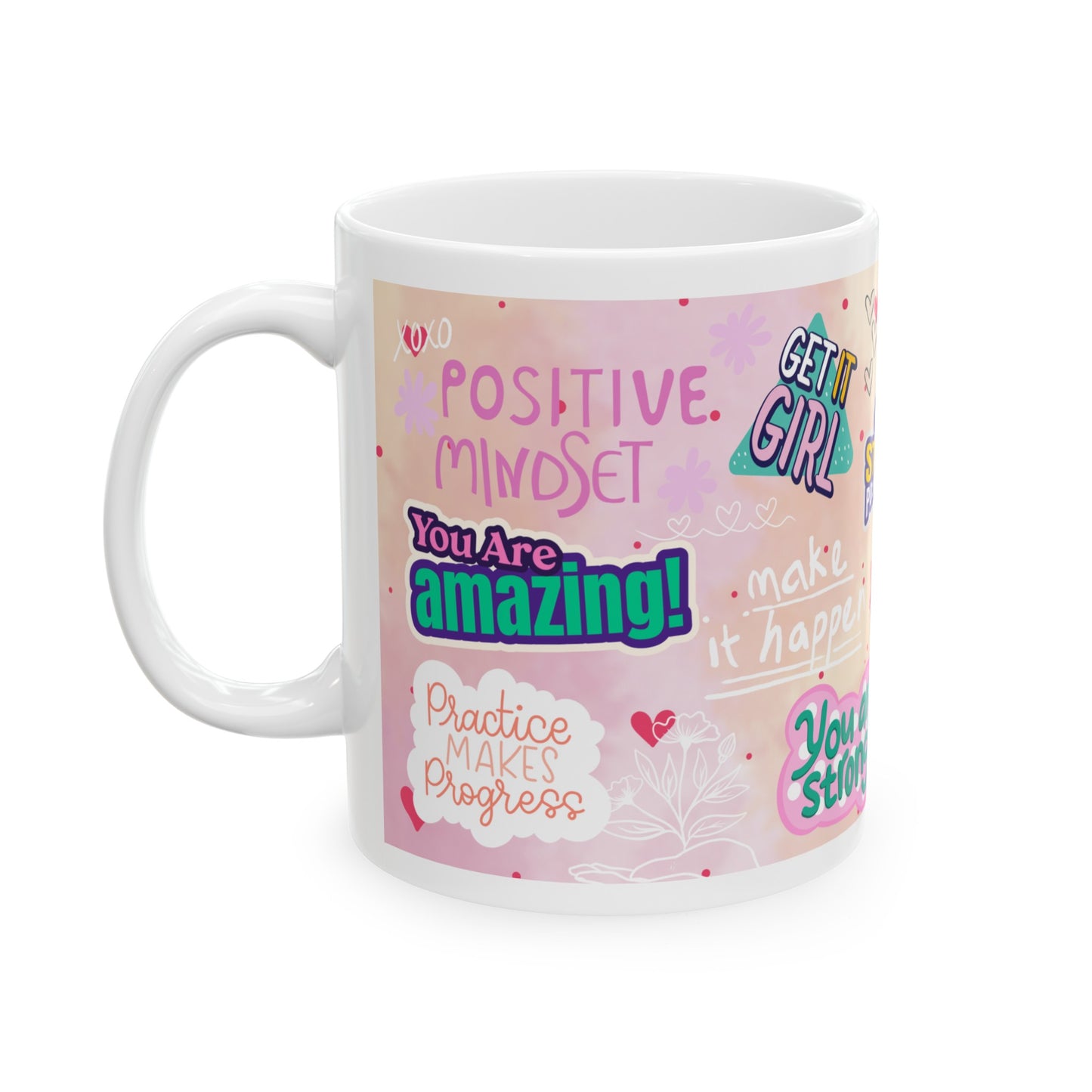Daily Affirmation Coffee Mug, Positive Affirmations and Inspirational Quotes, Mom Mug Gift, Self Care Mug
