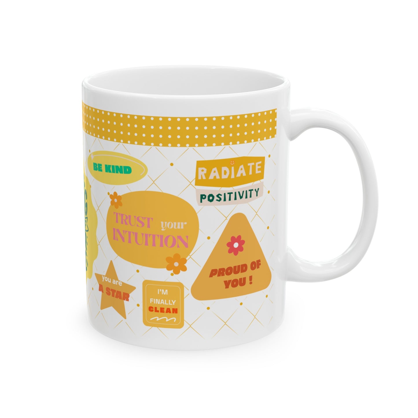 Daily Affirmation Coffee Mug, Positive Affirmations and Inspirational Quotes, Mom Mug Gift, Self Care Mug