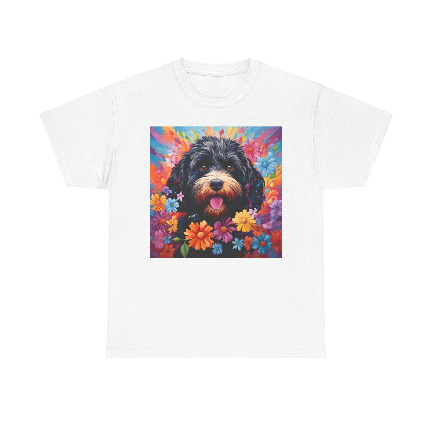 Floral Dog Shirt, Floral Dog Tee, Flower Dog Shirt, Animal Lover Tee, Dog Lover Gift Tee, Cute Dog, Floral Dog Birthday Shirt, Floral Dog