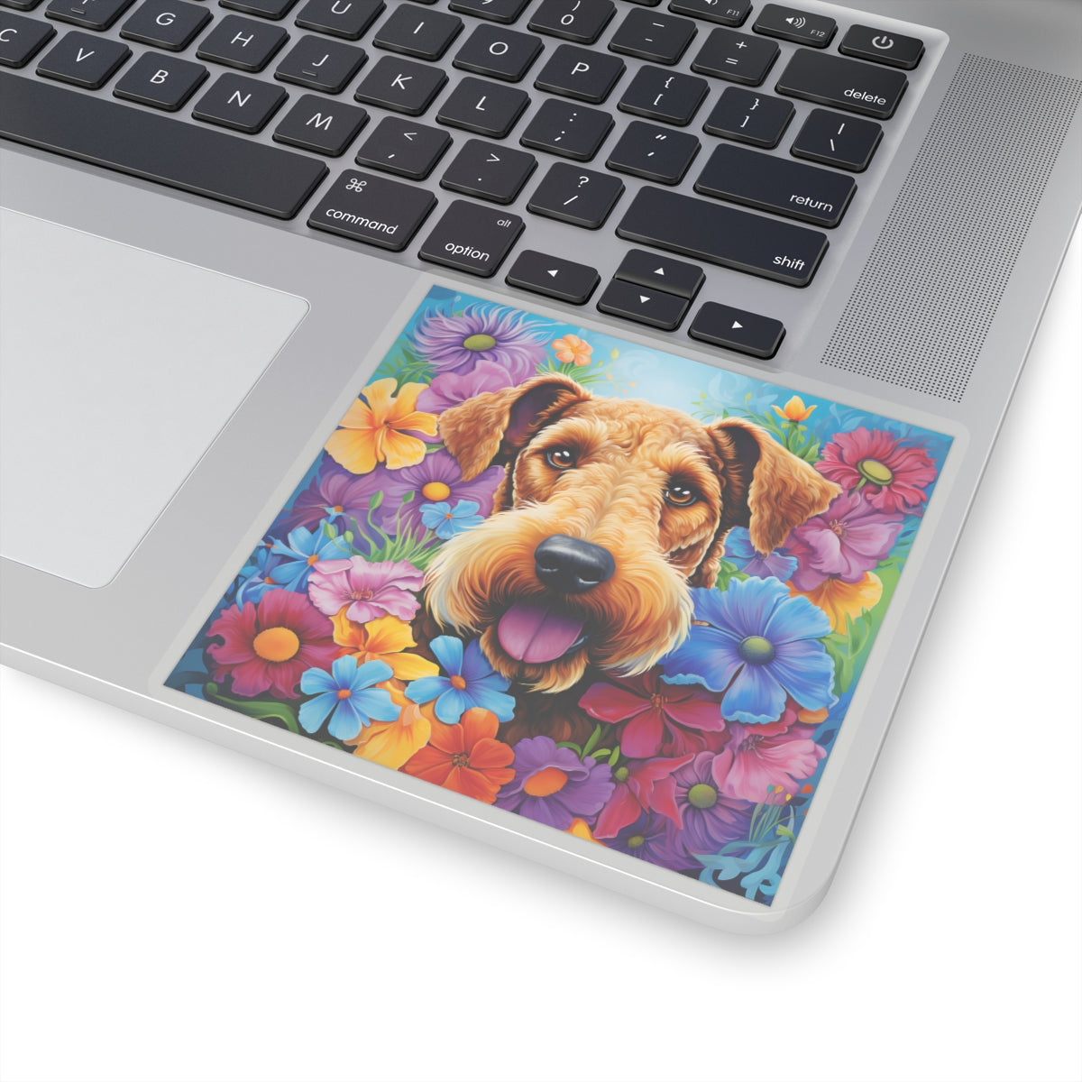 Floral Dog Kiss Cut Sticker