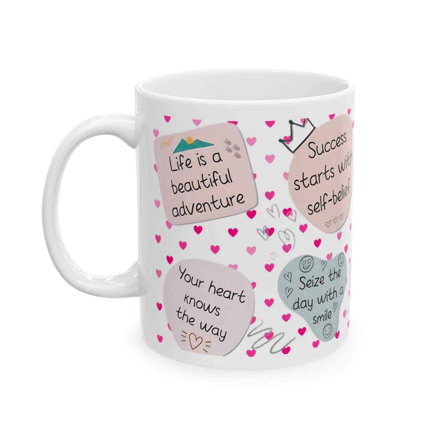 Daily Affirmation Coffee Mug, Positive Affirmations and Inspirational Quotes, Mom Mug Gift, Self Care Mug