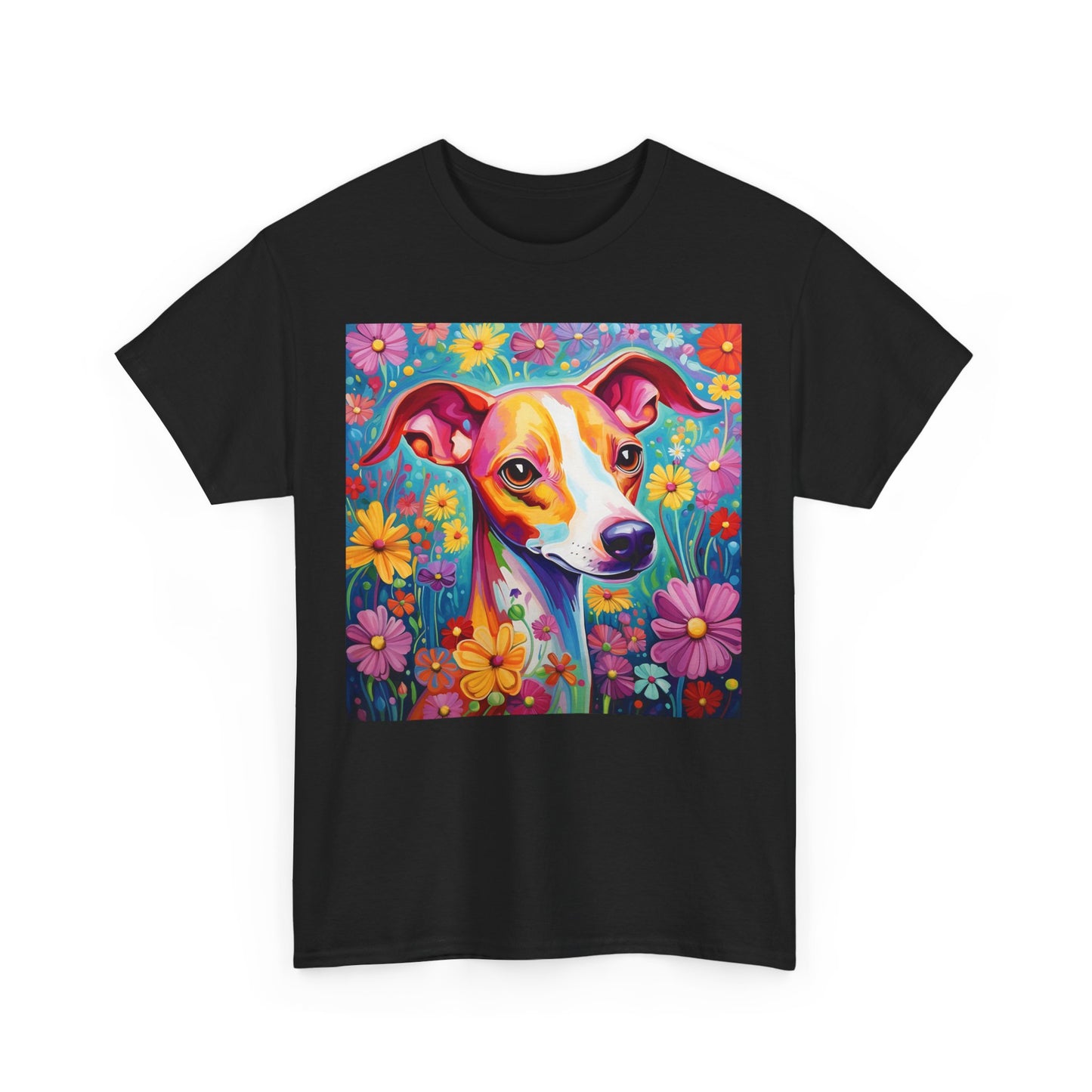 Floral Dog Shirt, Floral Dog Tee, Flower Dog Shirt, Animal Lover Tee, Dog Lover Gift Tee, Cute Dog, Floral Dog Birthday Shirt, Floral Dog