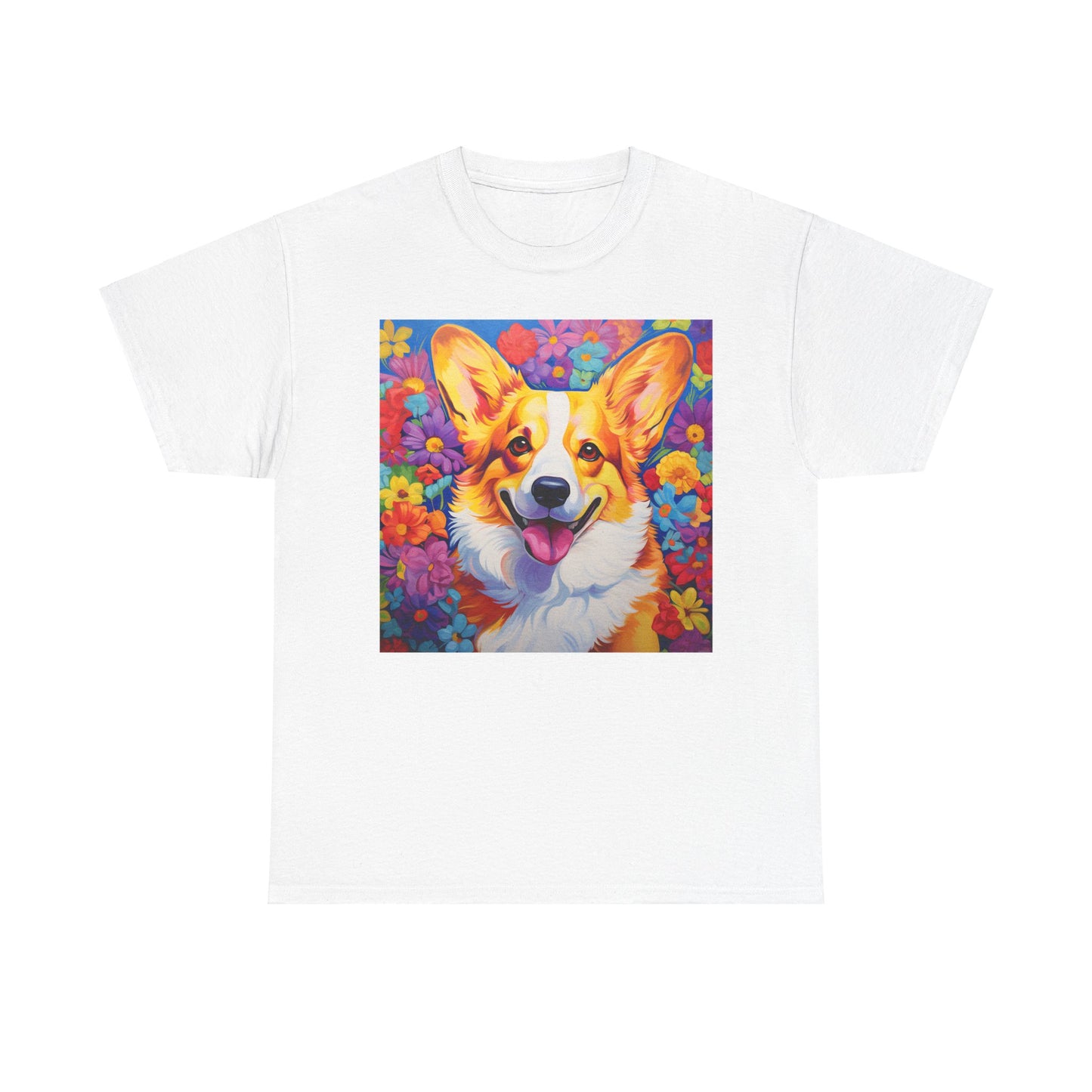 Floral Dog Shirt, Floral Dog Tee, Flower Dog Shirt, Animal Lover Tee, Dog Lover Gift Tee, Cute Dog, Floral Dog Birthday Shirt, Floral Dog