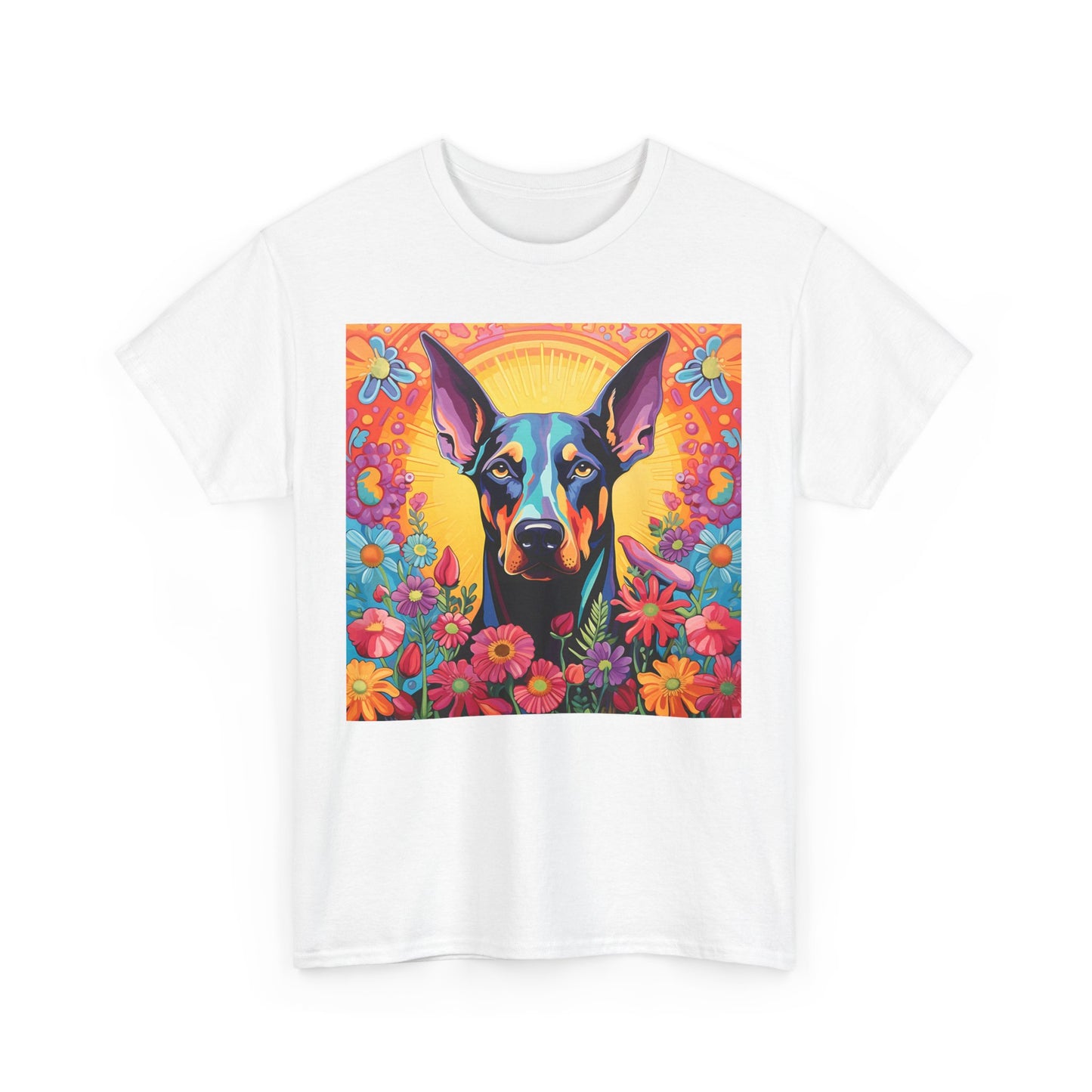 Floral Dog Shirt, Floral Dog Tee, Flower Dog Shirt, Animal Lover Tee, Dog Lover Gift Tee, Cute Dog, Floral Dog Birthday Shirt, Floral Dog