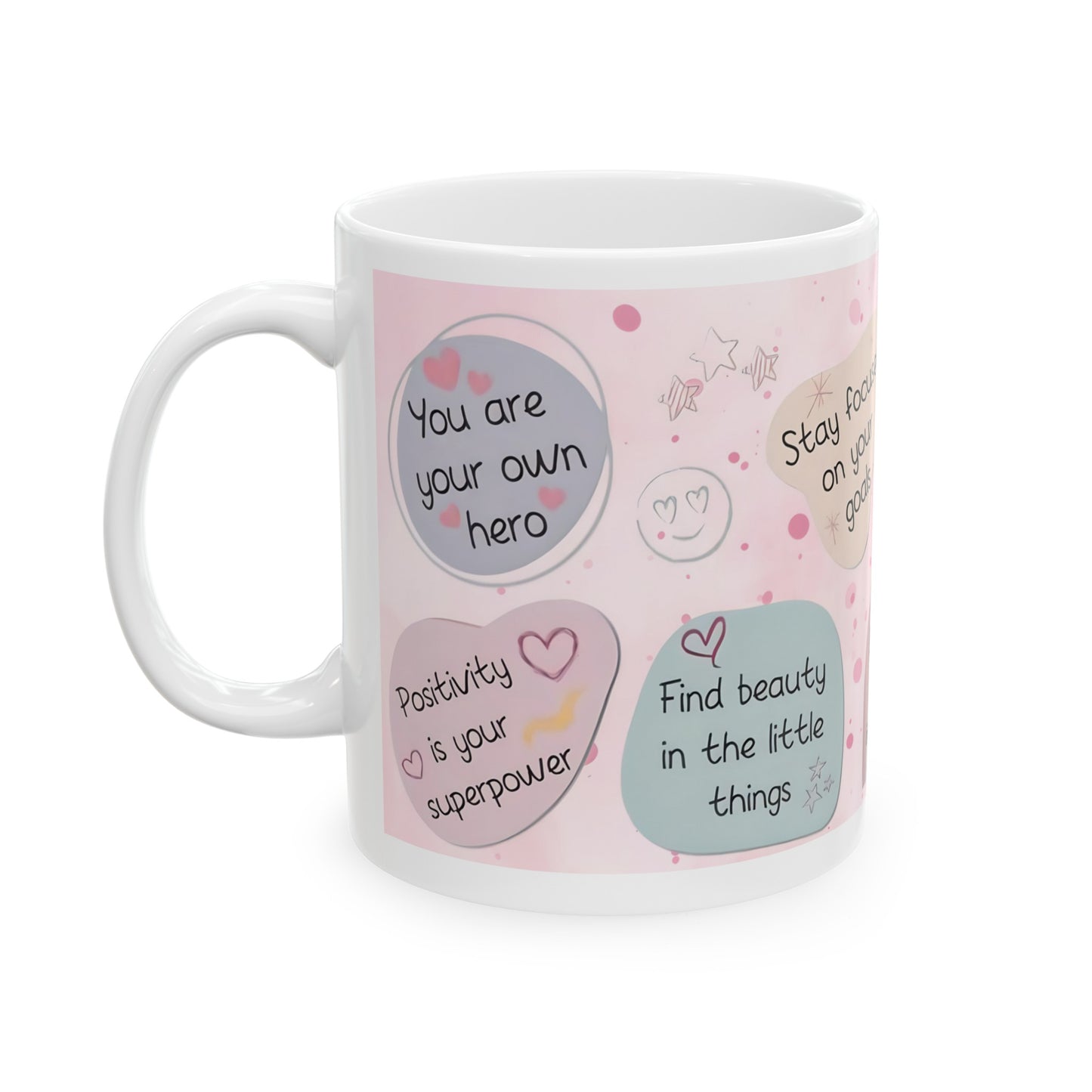 Daily Affirmation Coffee Mug, Positive Affirmations and Inspirational Quotes, Mom Mug Gift, Self Care Mug