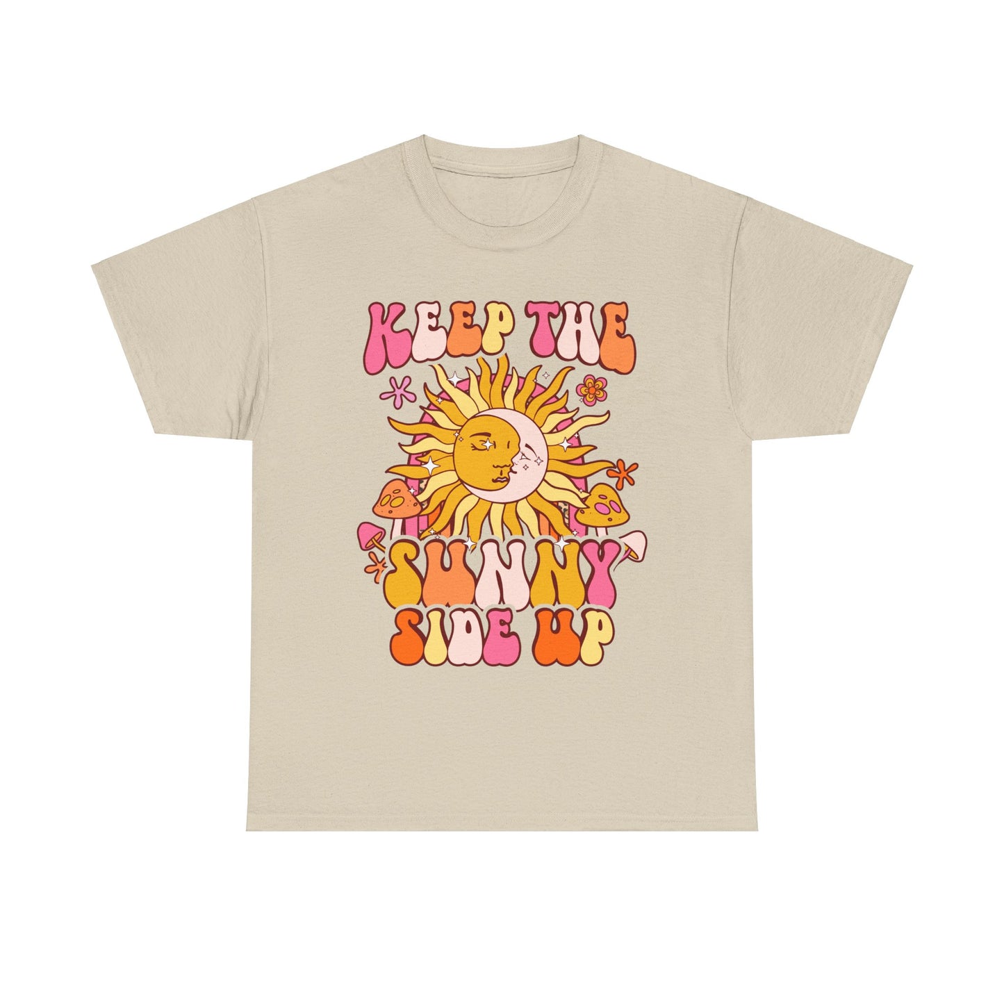 Keep The Sunny Side Up, Inspirational Quote Crewneck, Motivational Gift, Trendy Positivity T-Shirt for Women, Cute Positive Affirmation Tee