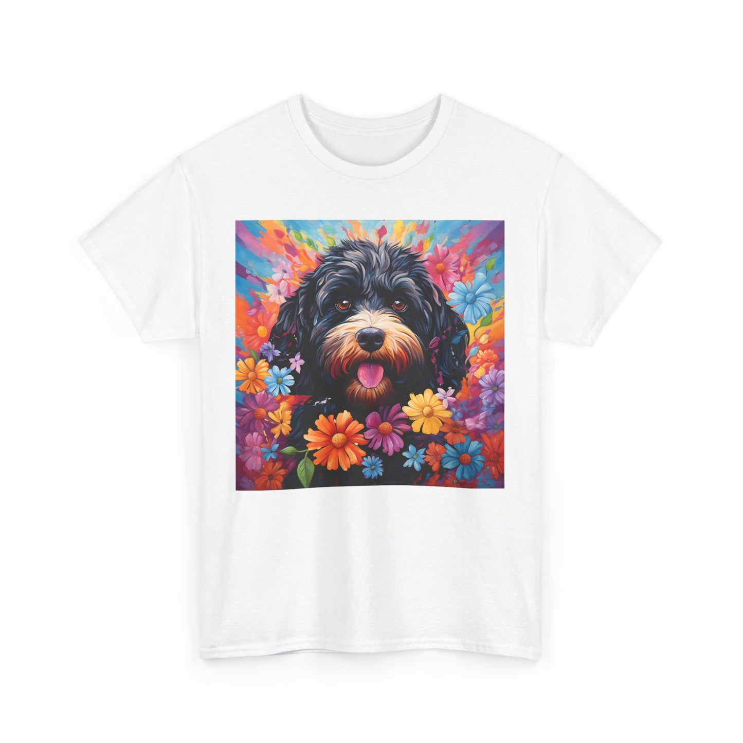 Floral Dog Shirt, Floral Dog Tee, Flower Dog Shirt, Animal Lover Tee, Dog Lover Gift Tee, Cute Dog, Floral Dog Birthday Shirt, Floral Dog