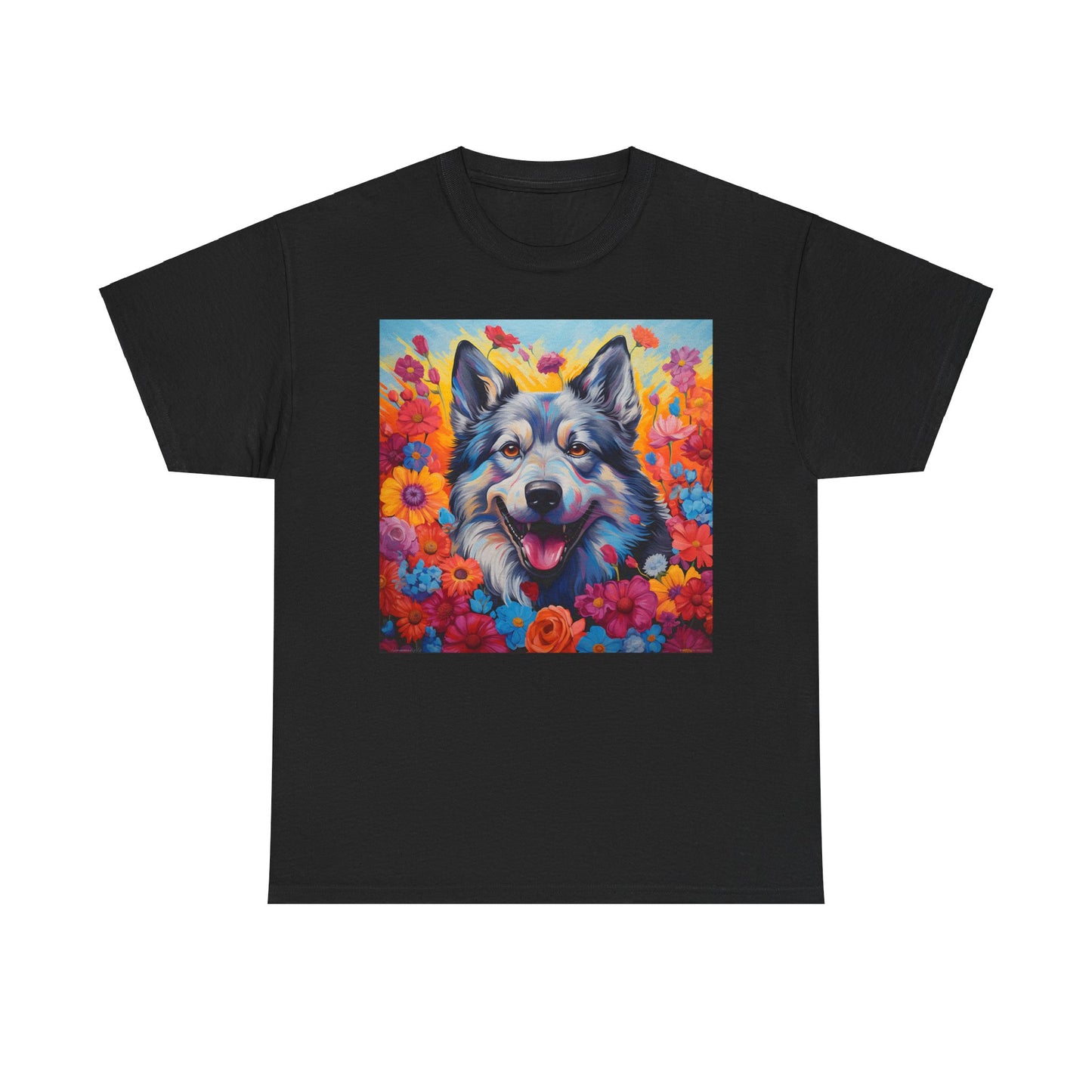 Floral Dog Shirt, Floral Dog Tee, Flower Dog Shirt, Animal Lover Tee, Dog Lover Gift Tee, Cute Dog, Floral Dog Birthday Shirt, Floral Dog