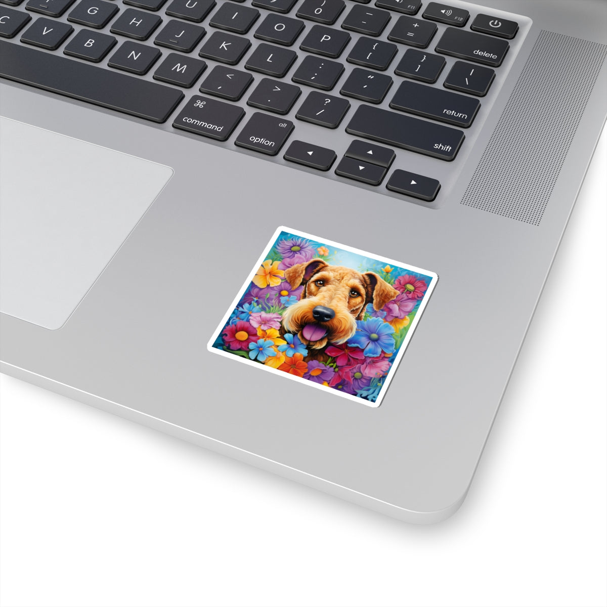 Floral Dog Kiss Cut Sticker