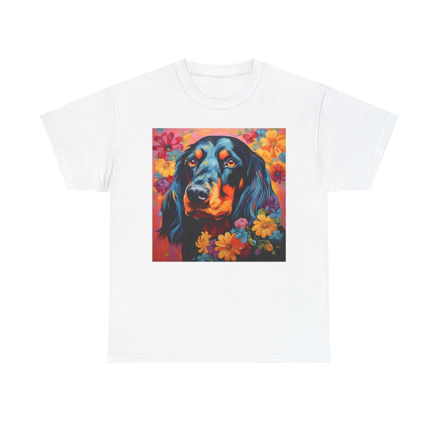 Floral Dog Shirt, Floral Dog Tee, Flower Dog Shirt, Animal Lover Tee, Dog Lover Gift Tee, Cute Dog, Floral Dog Birthday Shirt, Floral Dog
