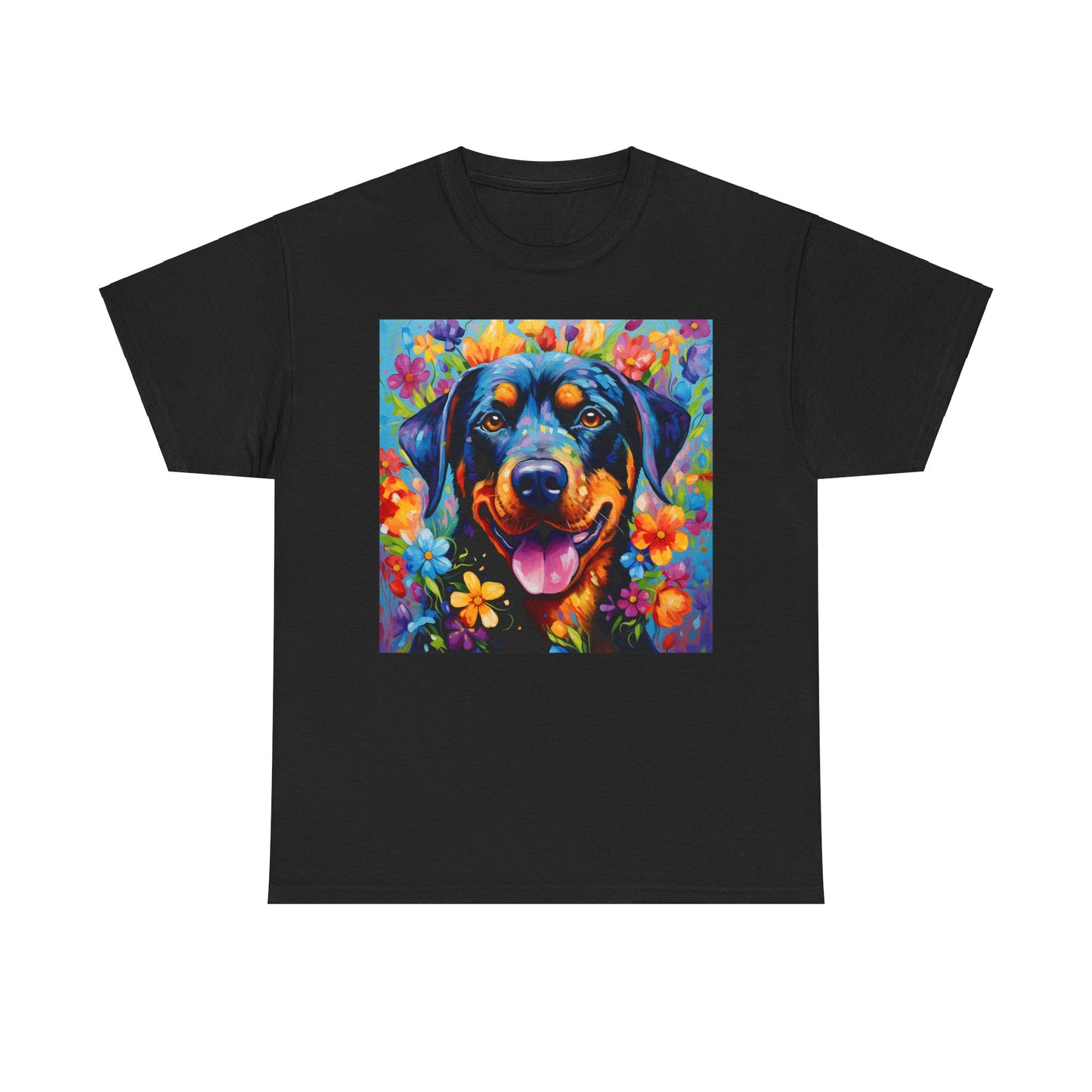 Floral Dog Shirt, Floral Dog Tee, Flower Dog Shirt, Animal Lover Tee, Dog Lover Gift Tee, Cute Dog, Floral Dog Birthday Shirt, Floral Dog