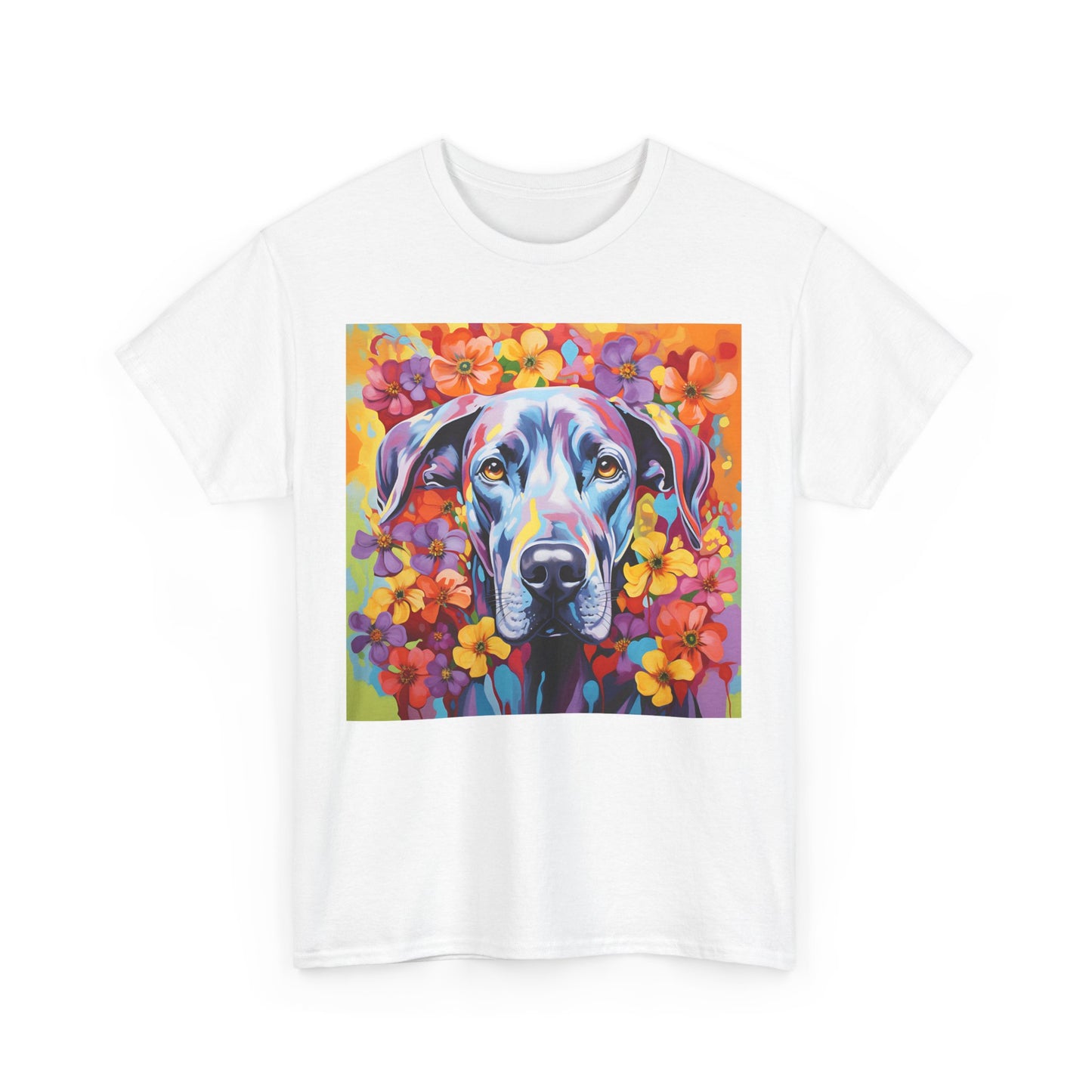 Floral Dog Shirt, Floral Dog Tee, Flower Dog Shirt, Animal Lover Tee, Dog Lover Gift Tee, Cute Dog, Floral Dog Birthday Shirt, Floral Dog