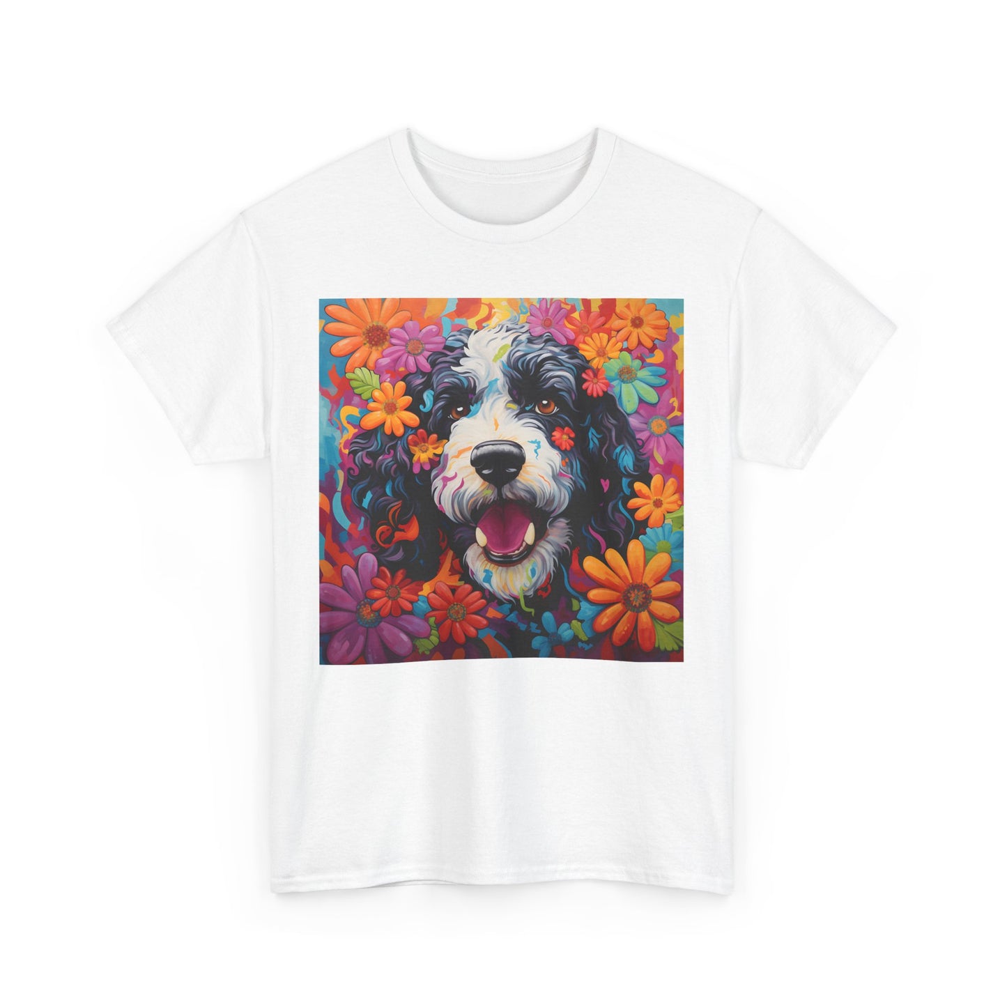 Floral Dog Shirt, Floral Dog Tee, Flower Dog Shirt, Animal Lover Tee, Dog Lover Gift Tee, Cute Dog, Floral Dog Birthday Shirt, Floral Dog